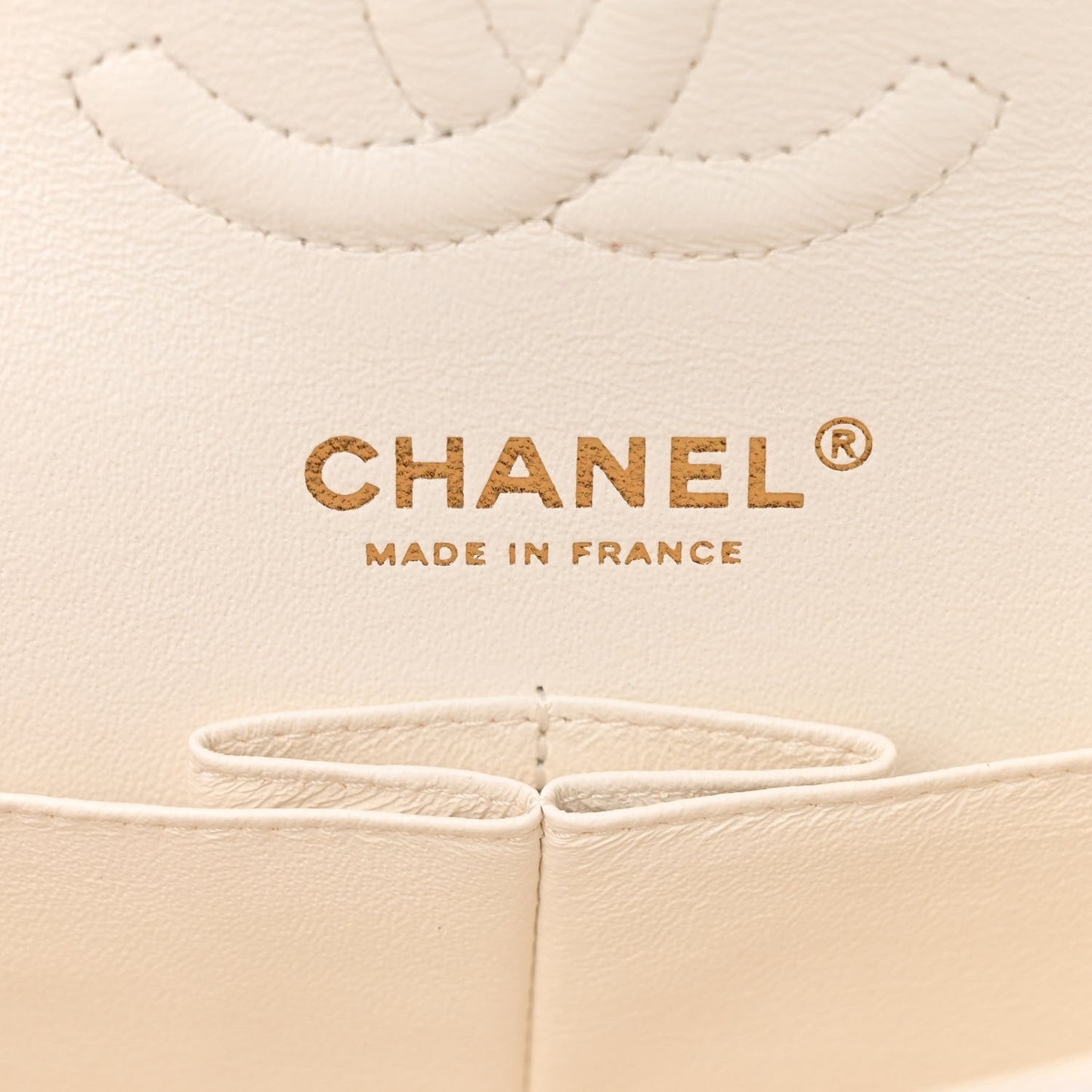 Caviar Quilted Small Double Flap White