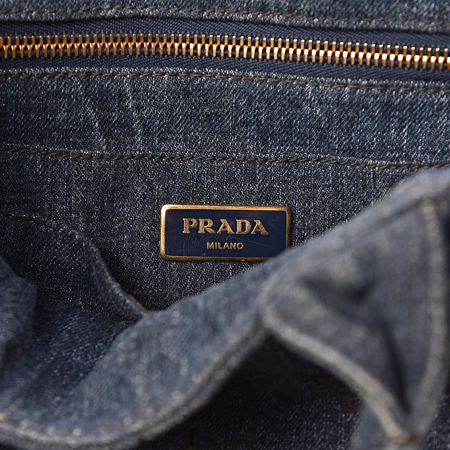Denim Logo Tote Avio