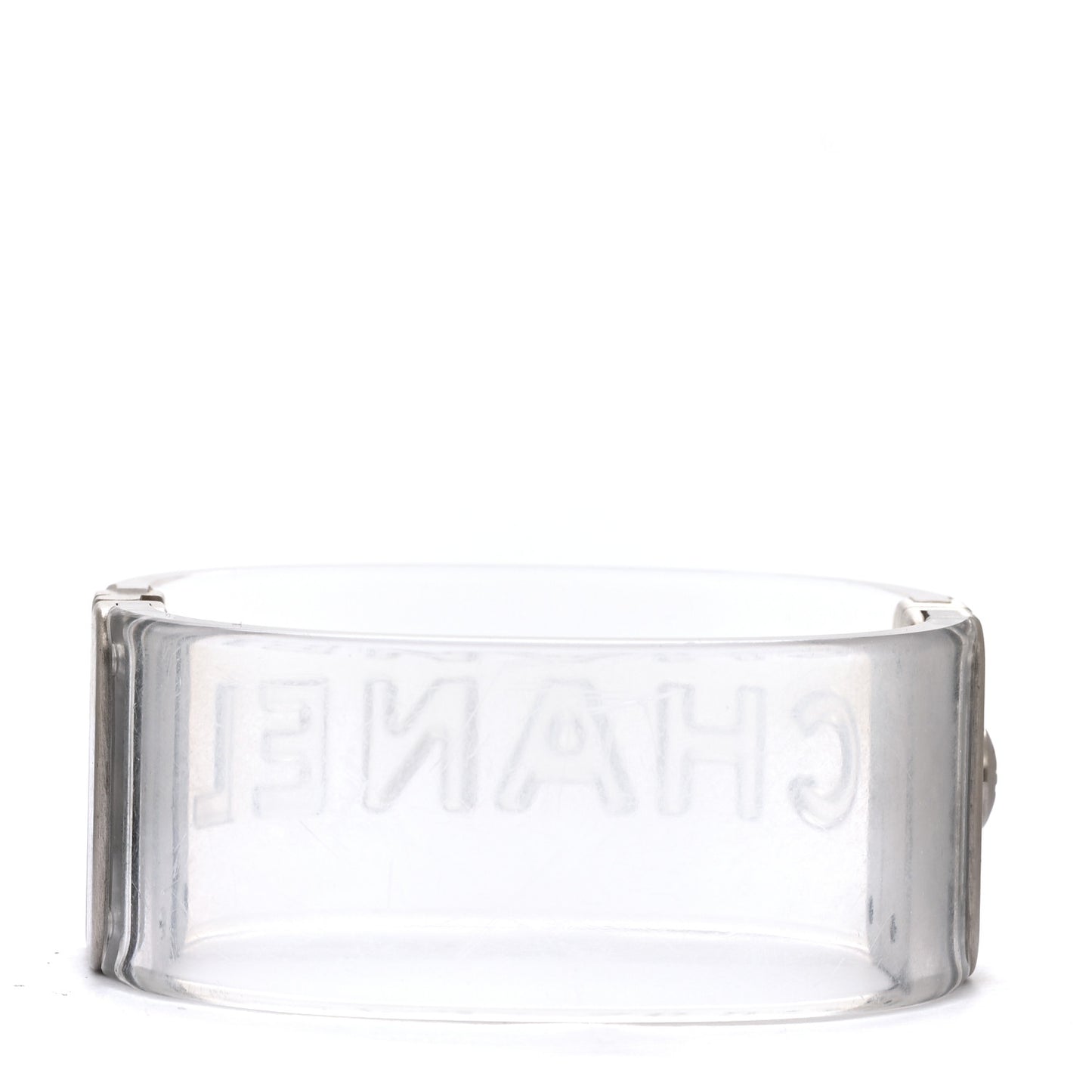 Lucite Logo Cuff Transparent