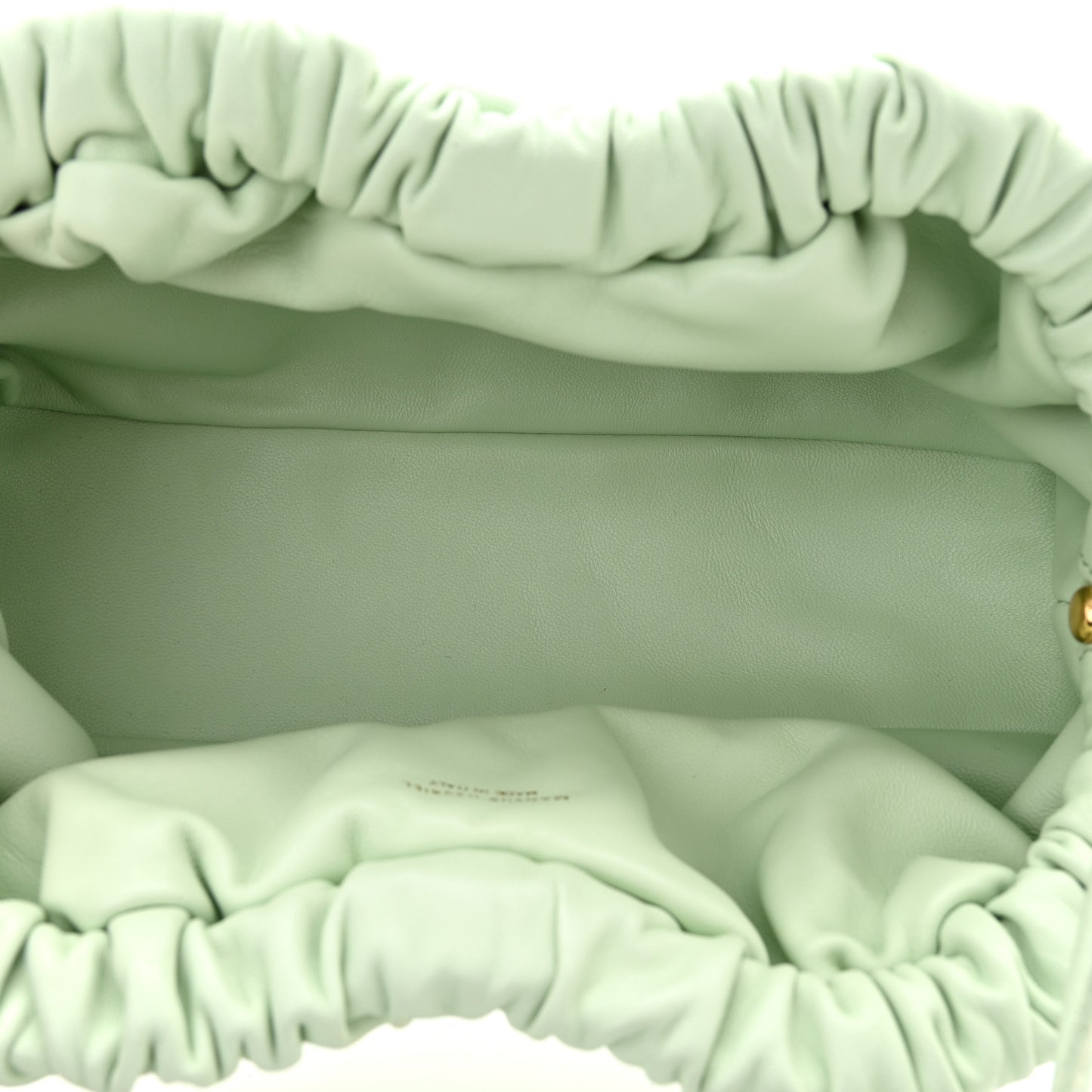 Lambskin Mini Cloud Clutch Sage