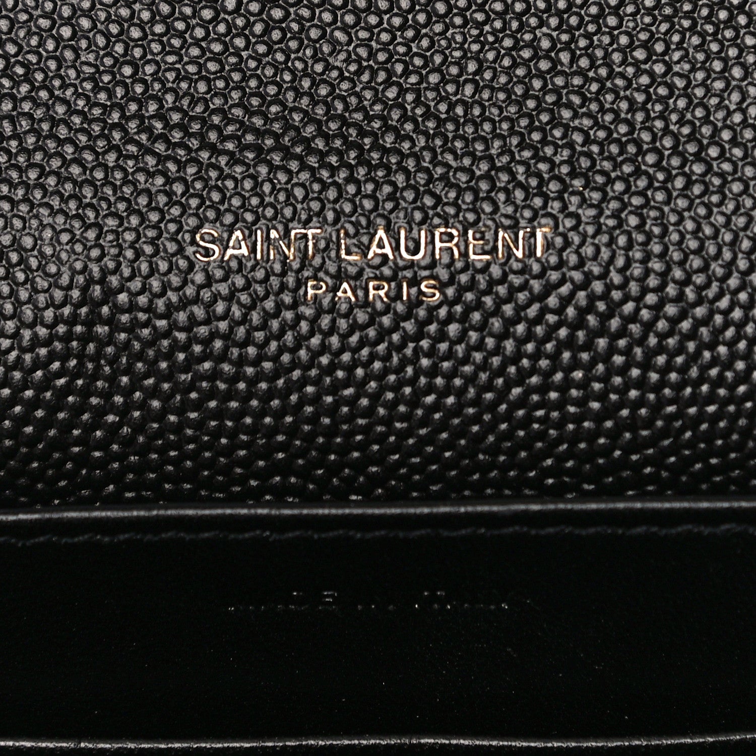 Saint Laurent Grain De Poudre Monogram Cassandra Chain Wallet Black 6 of 10