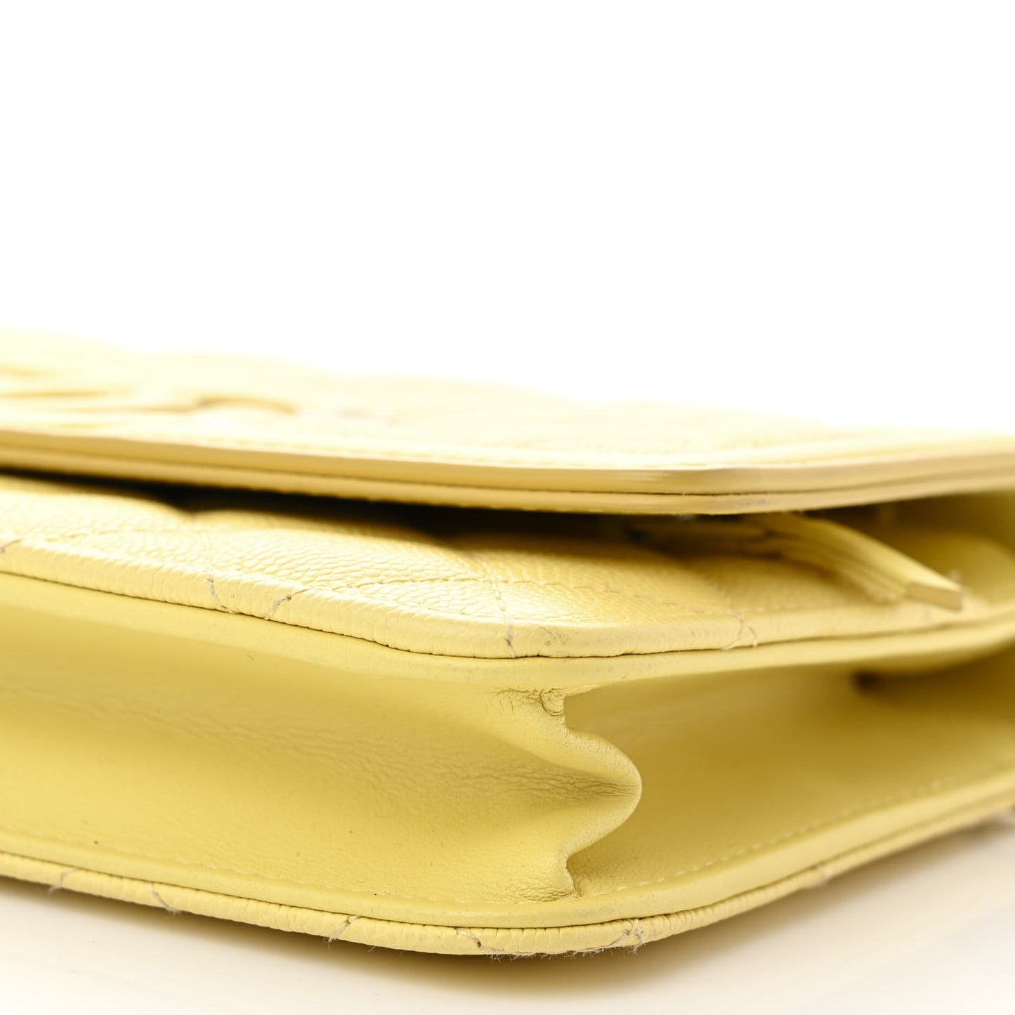 Caviar Quilted CC Filigree Wallet On Chain WOC Yellow