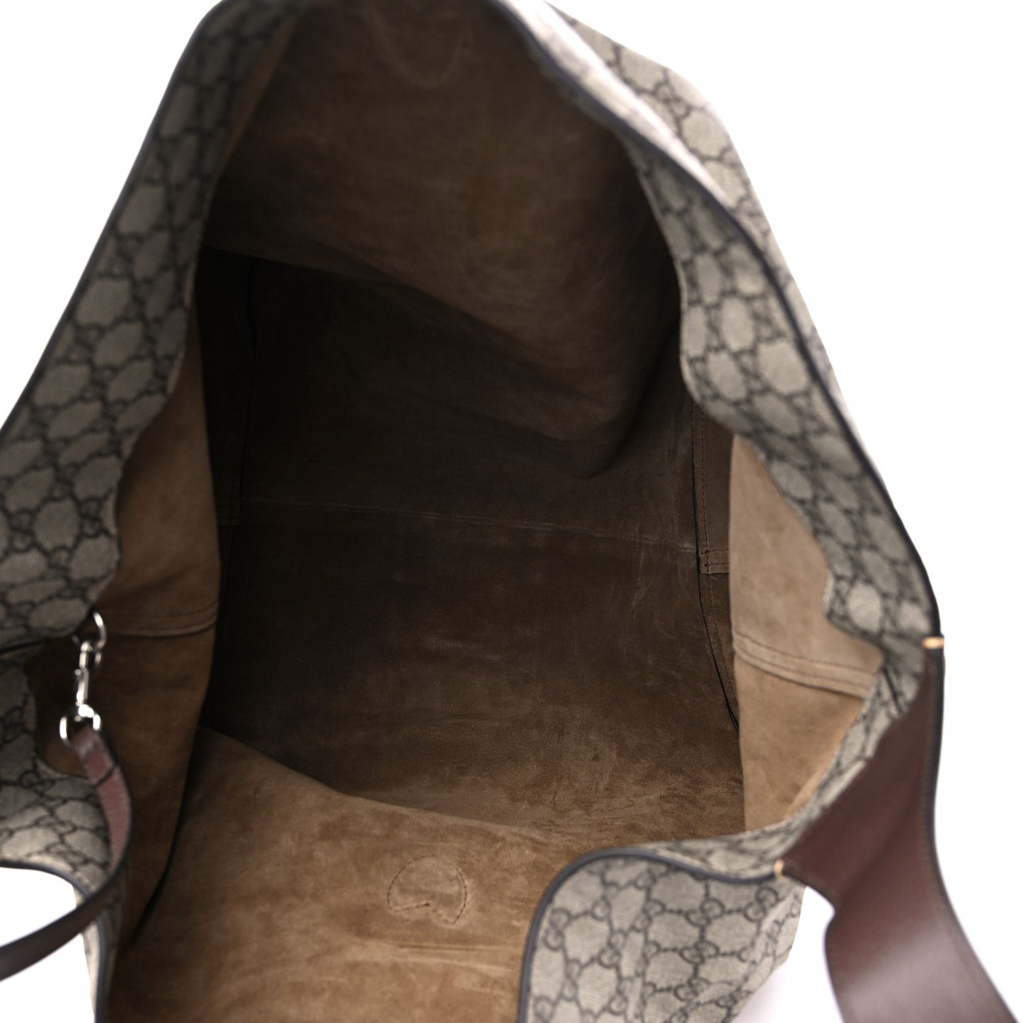 Tender GG Supreme Monogram Textured Dollar Calfskin Web Medium Jackie 1961 Crossbody Bag Beige Ebony New Acero