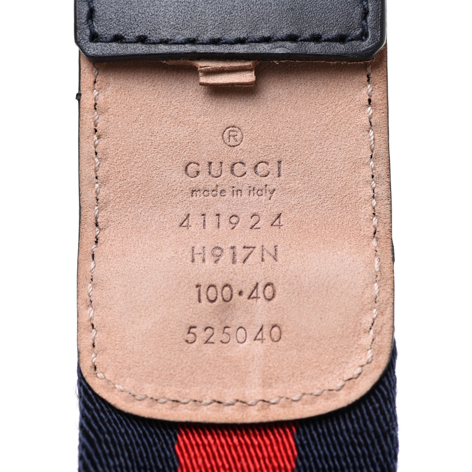 Gucci Canvas Web Interlocking G Belt 100 40 Navy 4 of 6