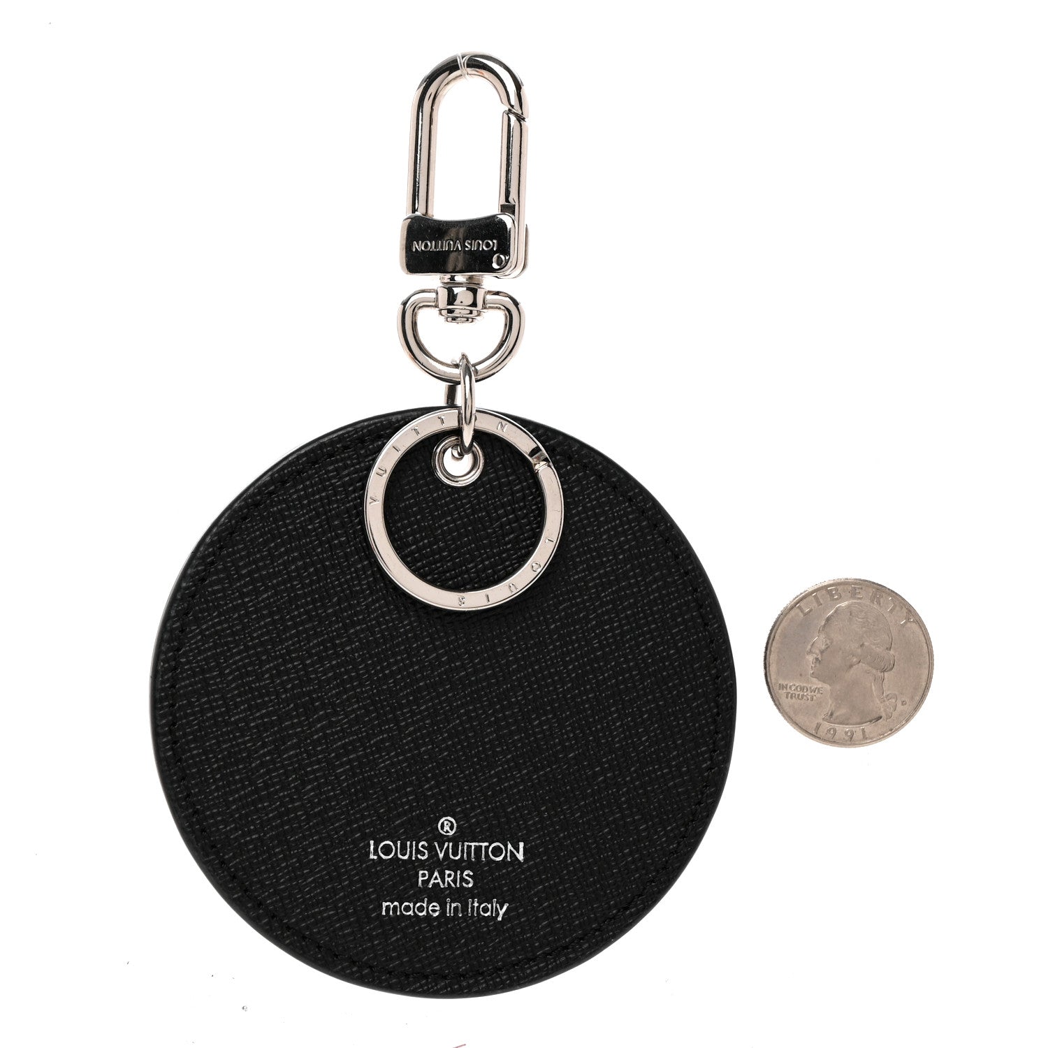 Louis Vuitton Epi Monogram Studded Twist Bag Charm Key Ring Black 2 of 6