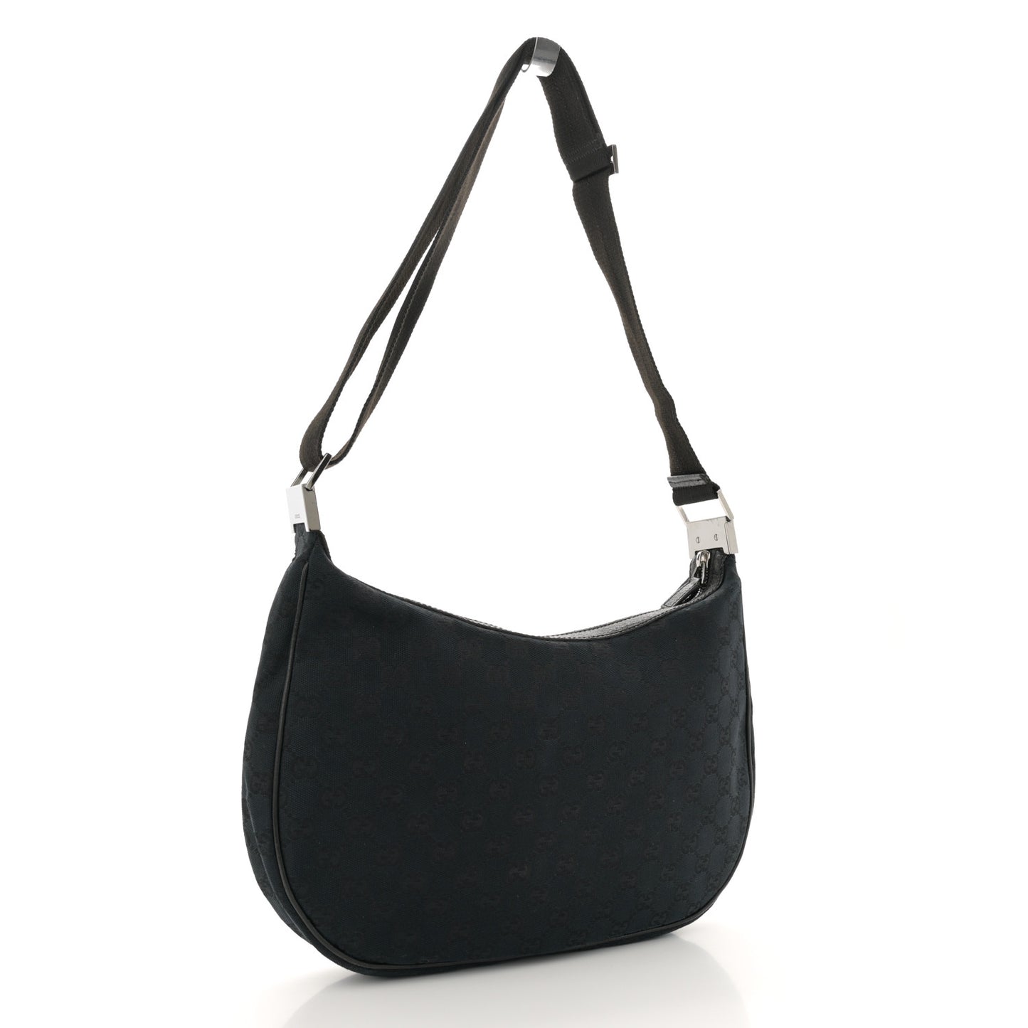 Monogram Medium Half Moon Hobo Black