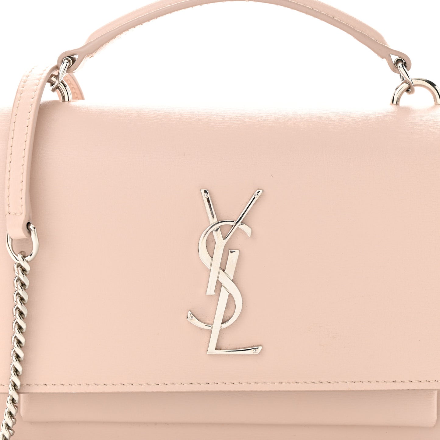 Calfskin Monogram Sunset Top Handle Chain Wallet Light Pink