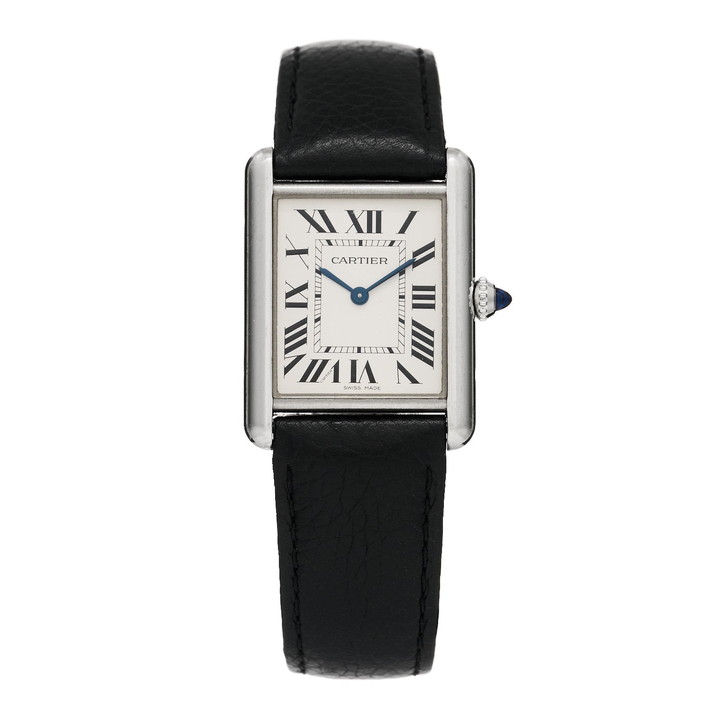 Stainless Steel Calfskin 25mm Must de Cartier Tank Quartz Watch