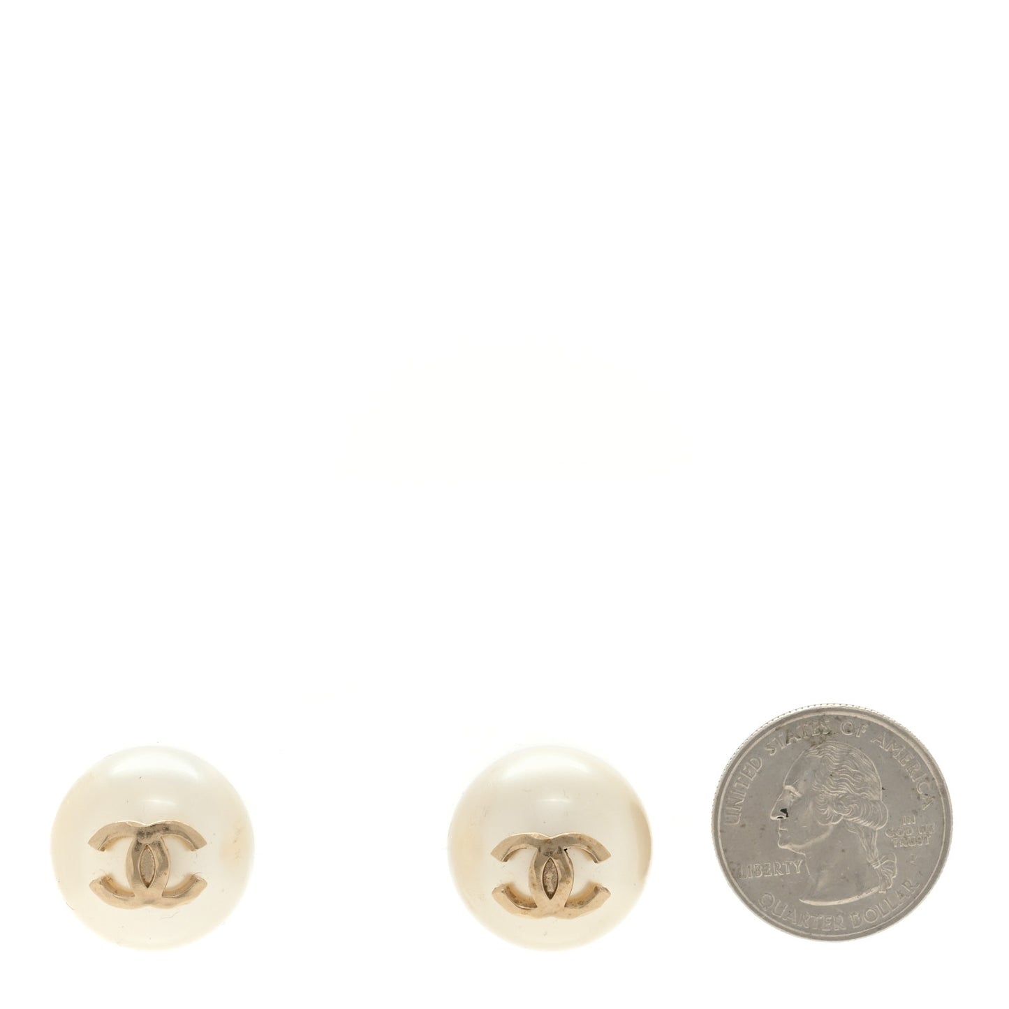 Pearl CC Large Earrings Gold