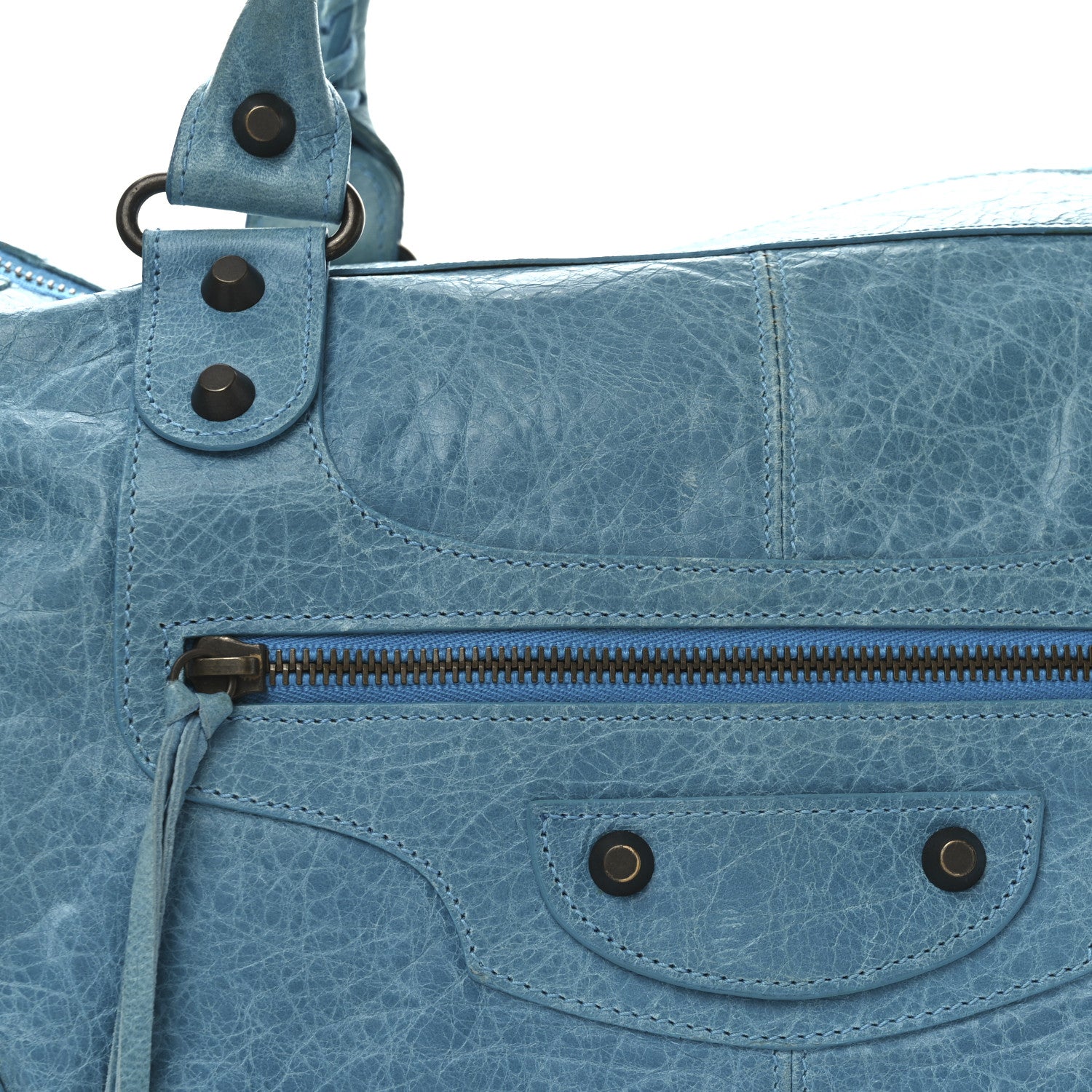 Balenciaga Agneau Classic Hardware Work Sky Blue 9 of 11