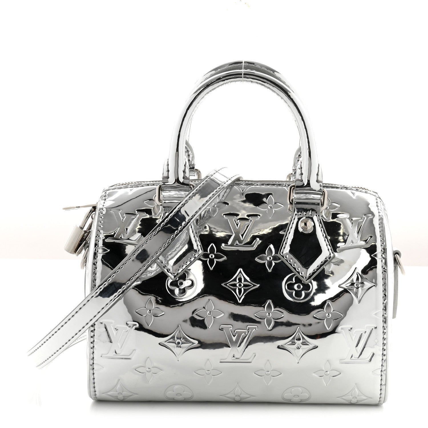 Louis Vuitton Monogram Miroir Speedy Bandouliere 20 Silver 1911367