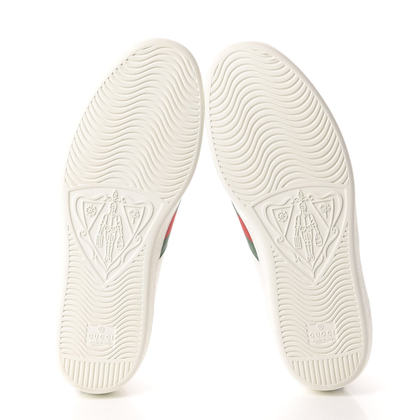 Calfskin Crocodile Web Mens Ace Sneakers 9 White Green