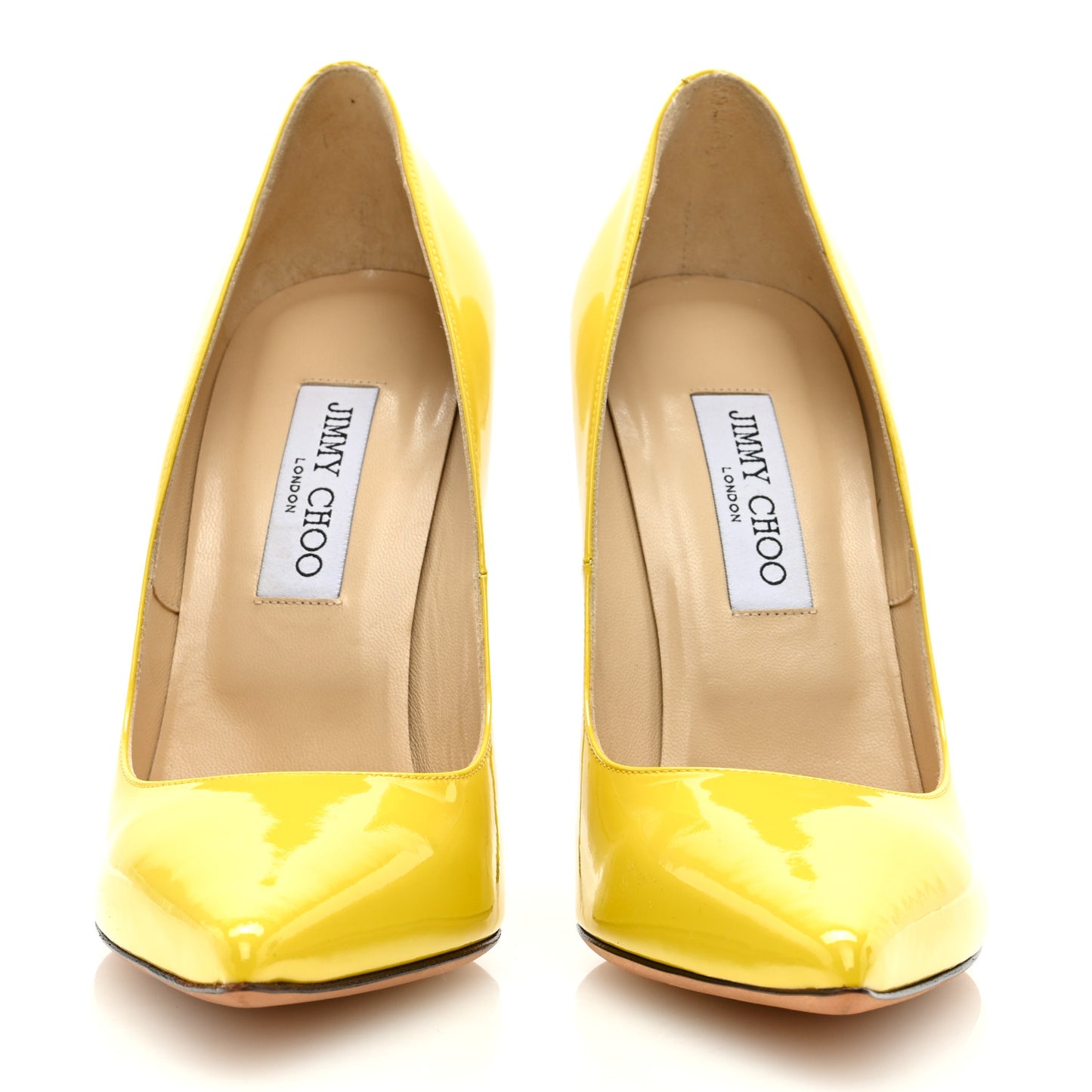 JIMMY CHOO Patent Anouk 120 Pumps 40 Neon Yellow