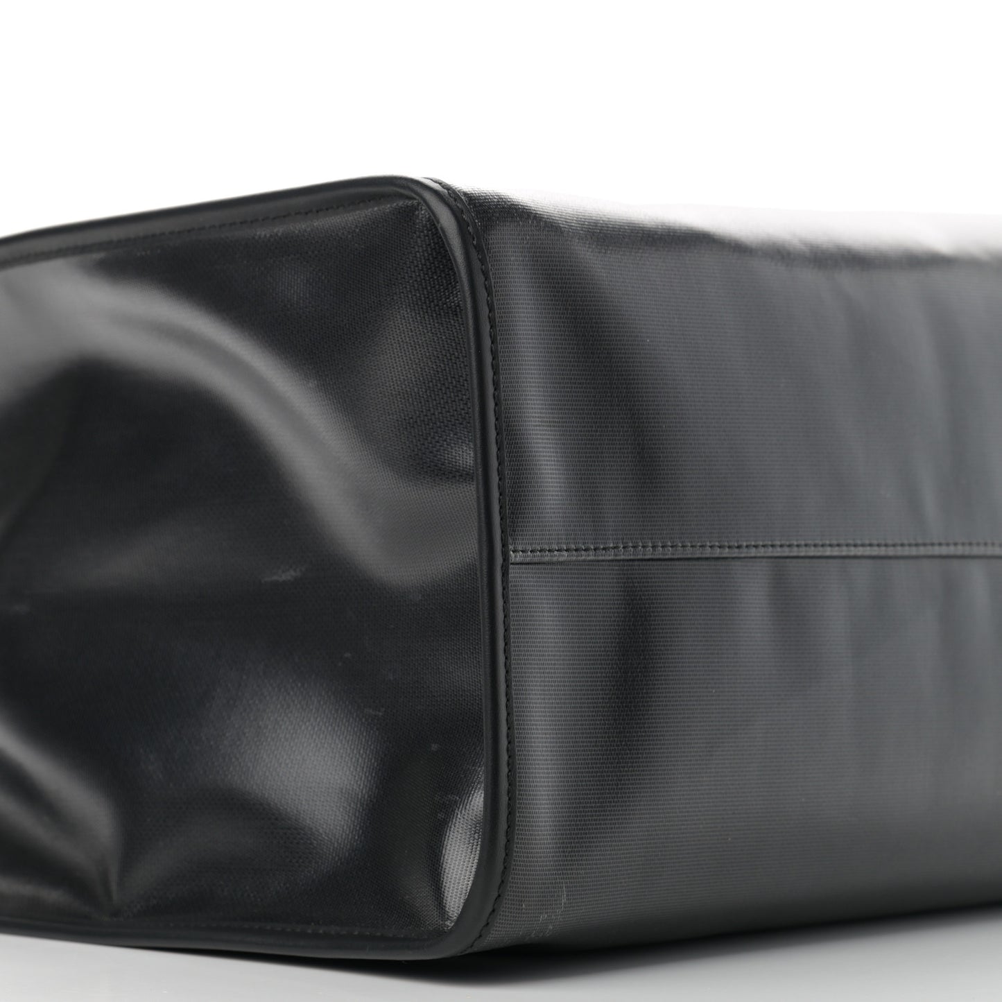 X SARAH COLEMAN Coated Canvas FF Fish Eye Logo Shopping Tote Black White