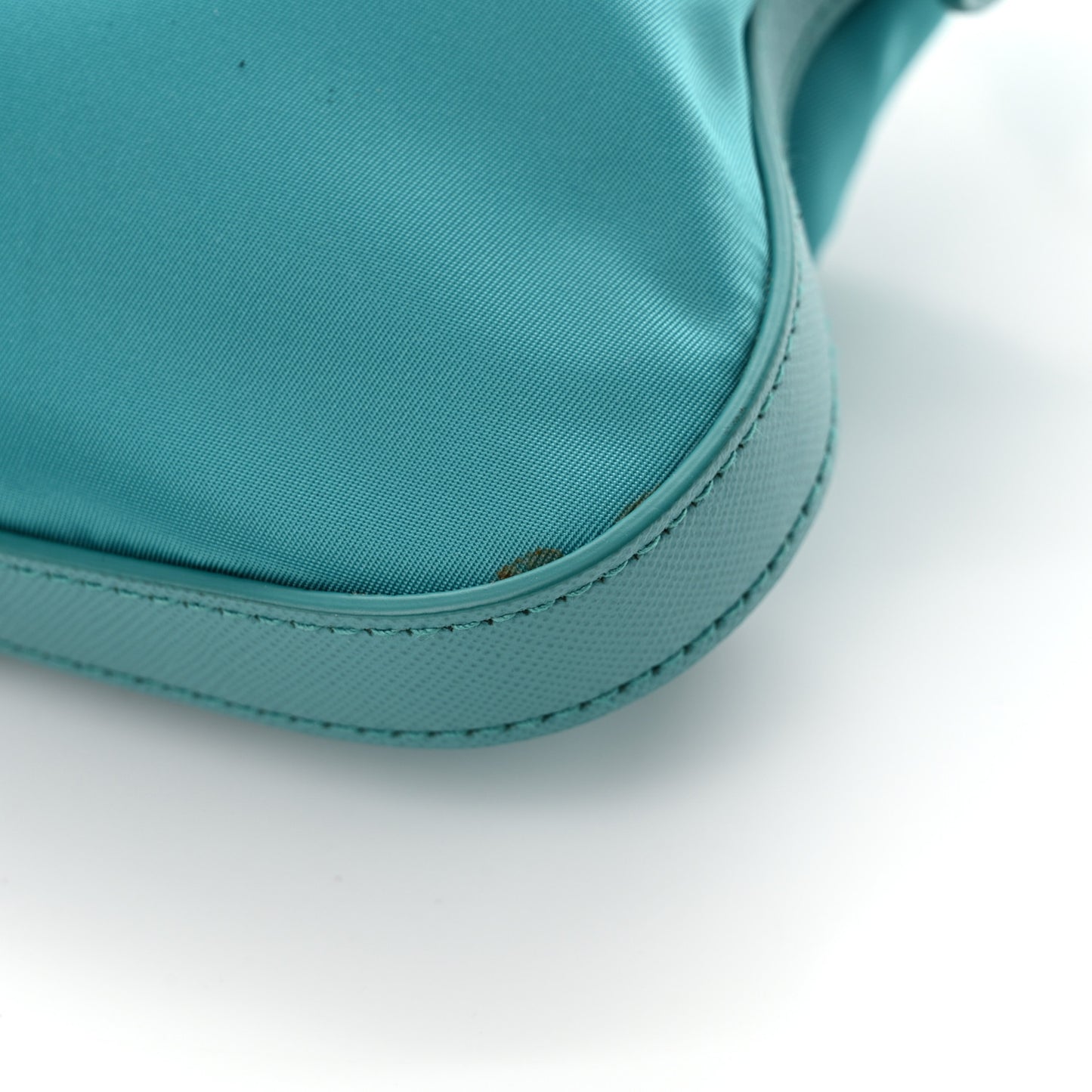 Tessuto Nylon Saffiano Small Crossbody Bag Turchese