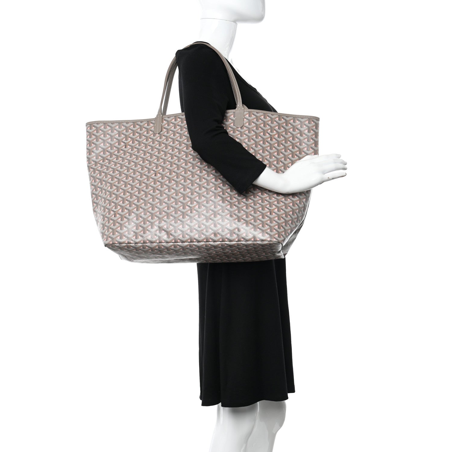 Goyard Goyardine Saint Louis Claire Voie GM Grege Powder Pink 2 of 12