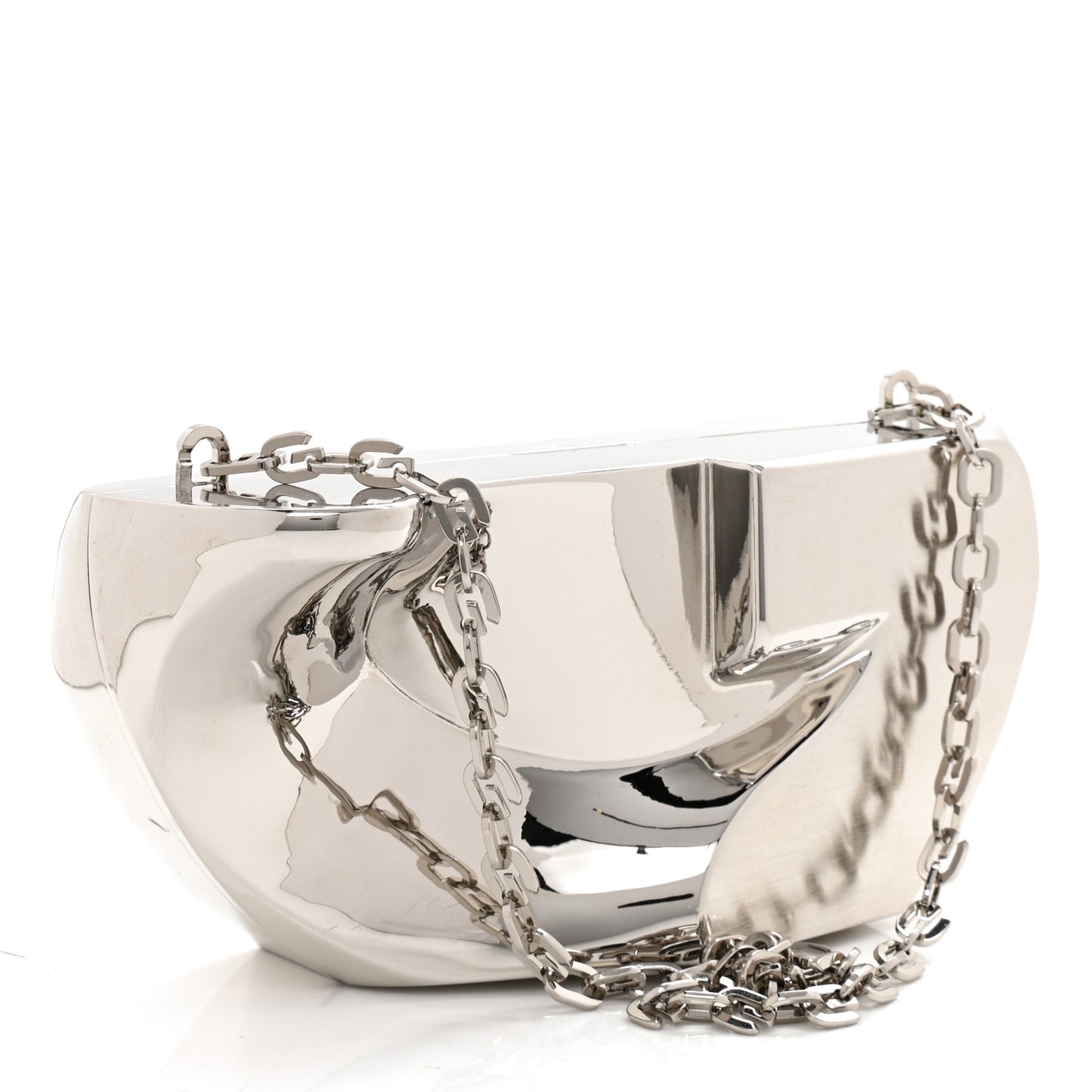 Aluminum G Chain Clutch Silvery
