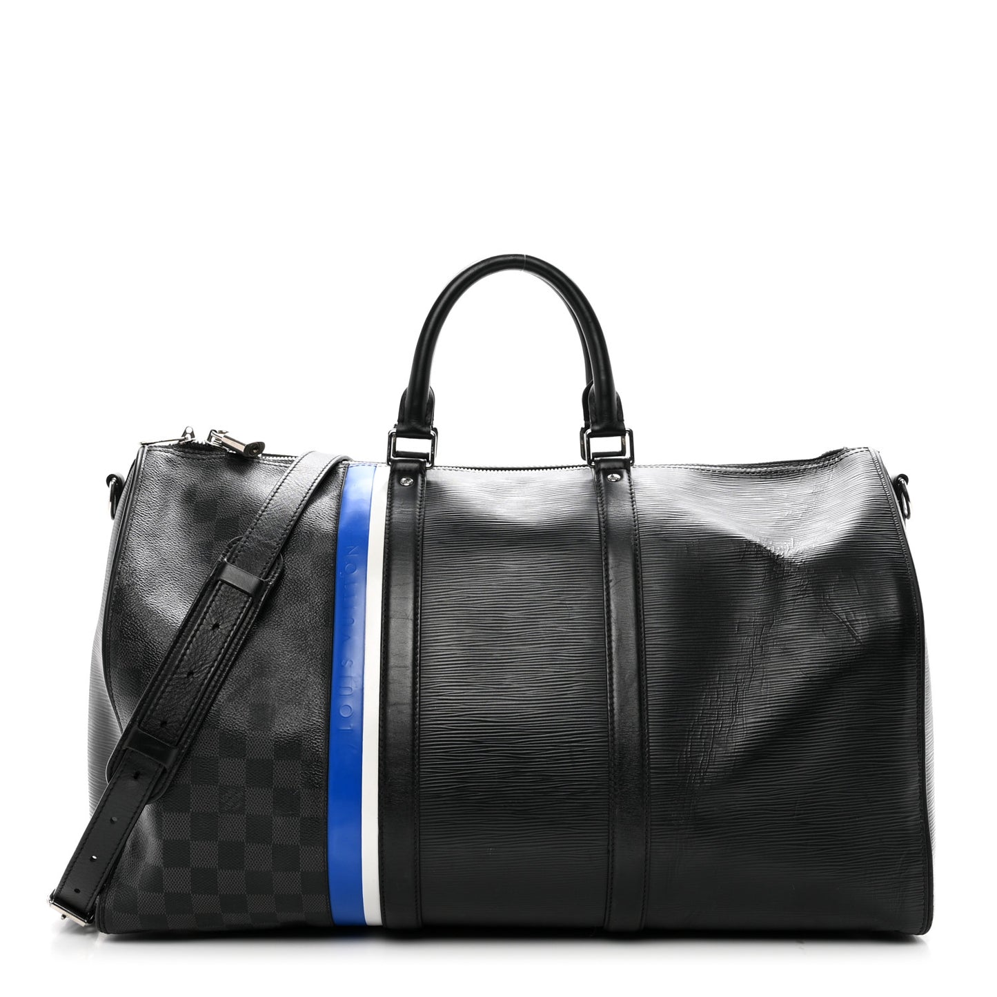 Epi Damier Graphite Keepall Bandouliere 50 Black
