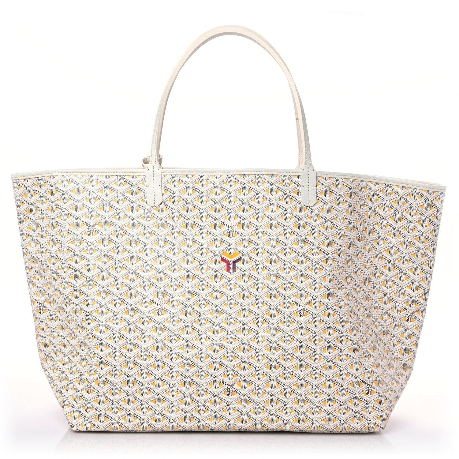 Goyard Goyardine Saint Louis Claire Voie GM White Yellow 2 of 8