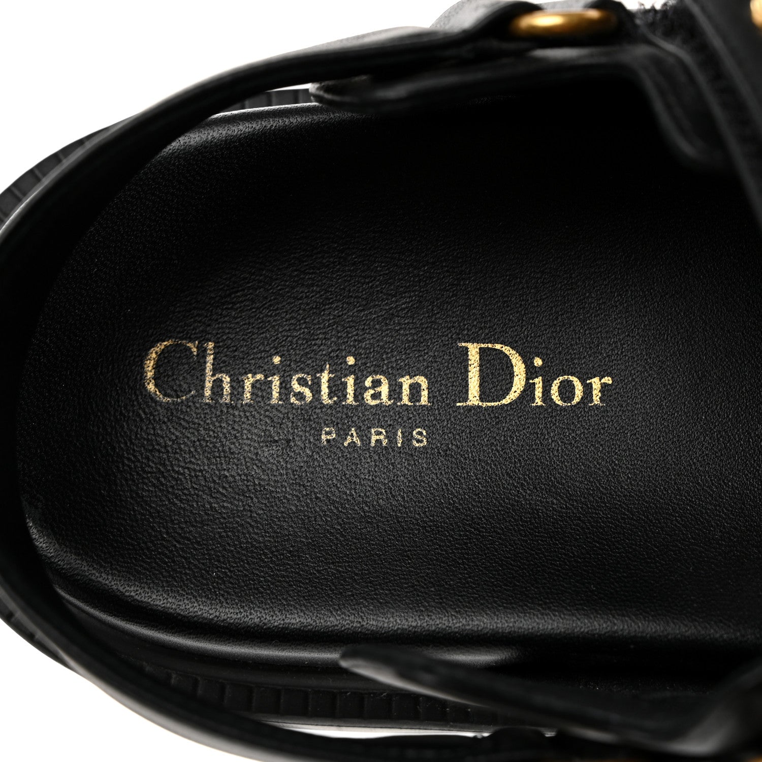 Christian Dior Lambskin Dioract 10mm Sandals 39 Black 6 of 8