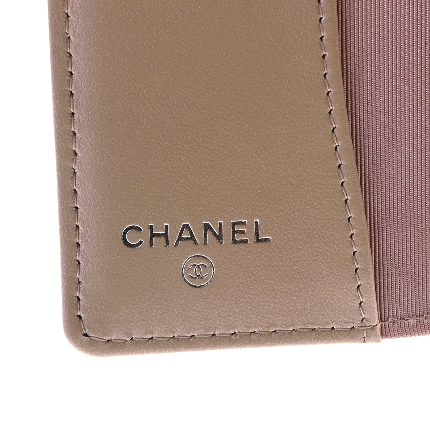 Iridescent Calfskin Quilted Classic 4 Key Holder Wallet Pink