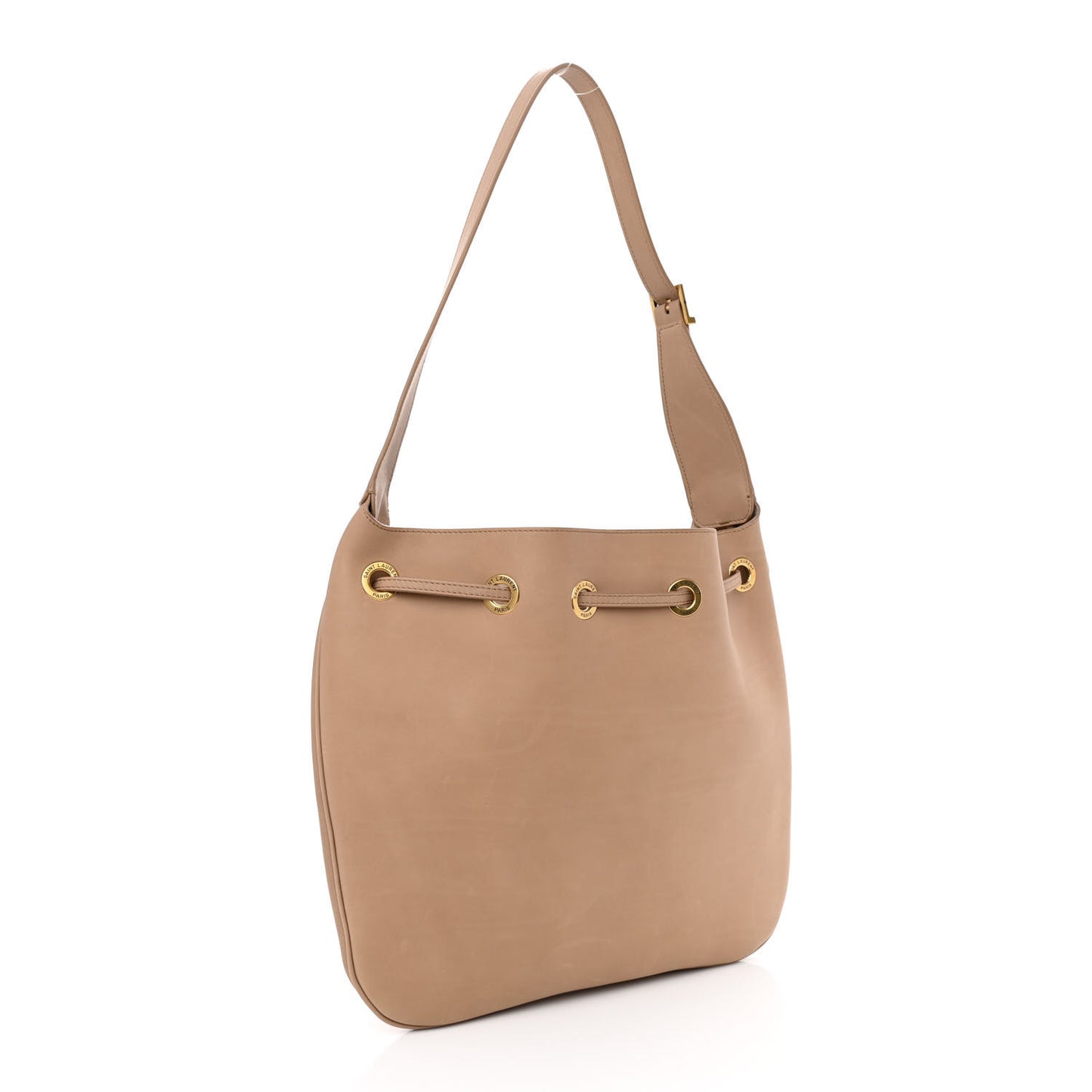 Calfskin Medium Paris VII Flat Hobo Biscuit Beige