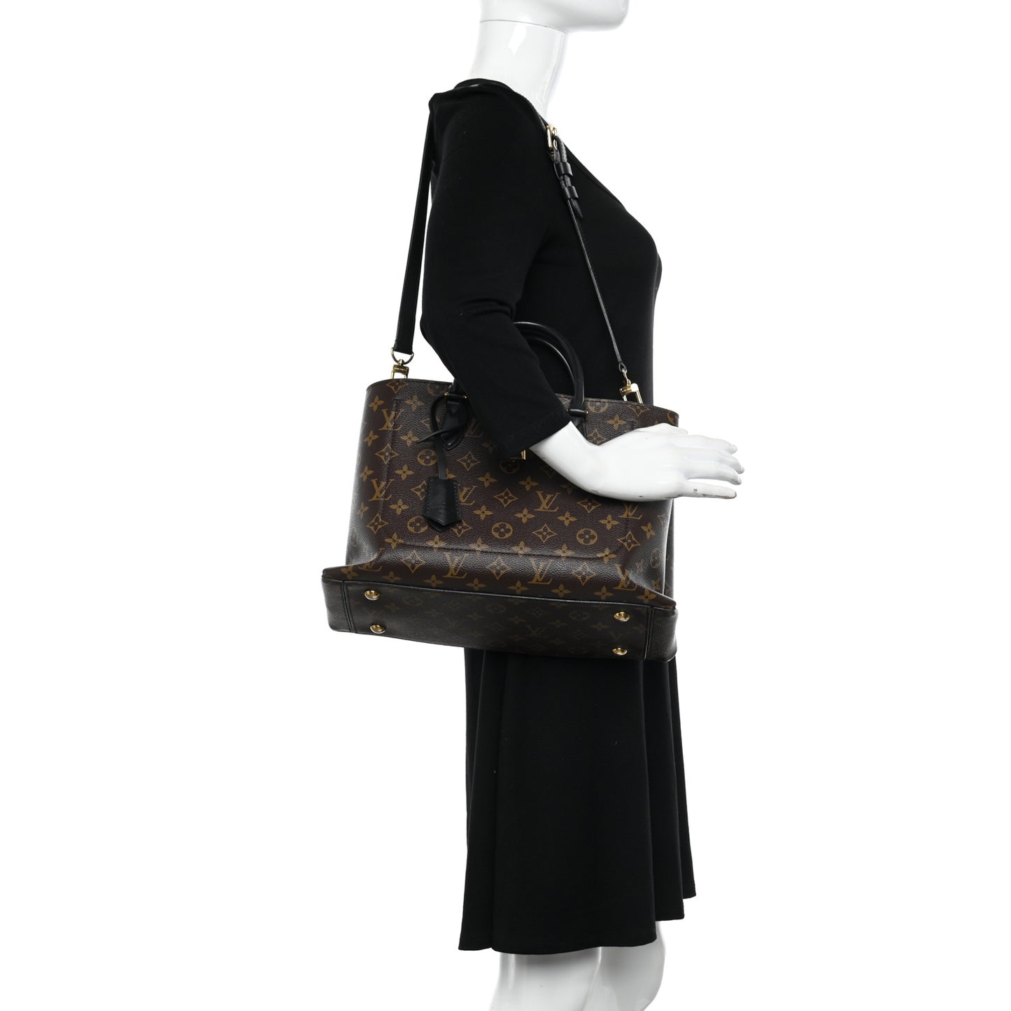 Monogram Flower Tote Black