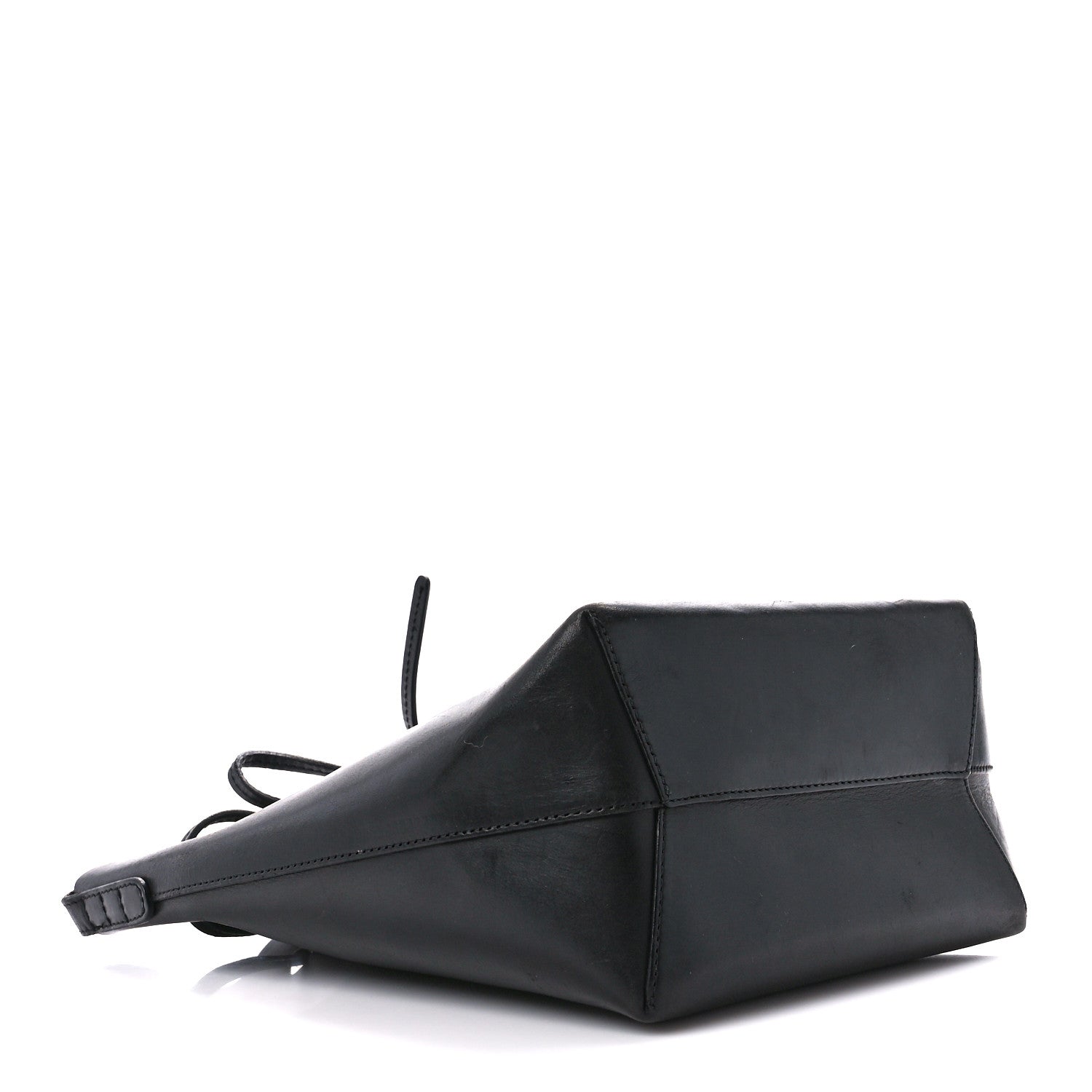 Mansur Gavriel Vegetable Tanned Calfskin Bucket Bag Black Royal 4 of 10
