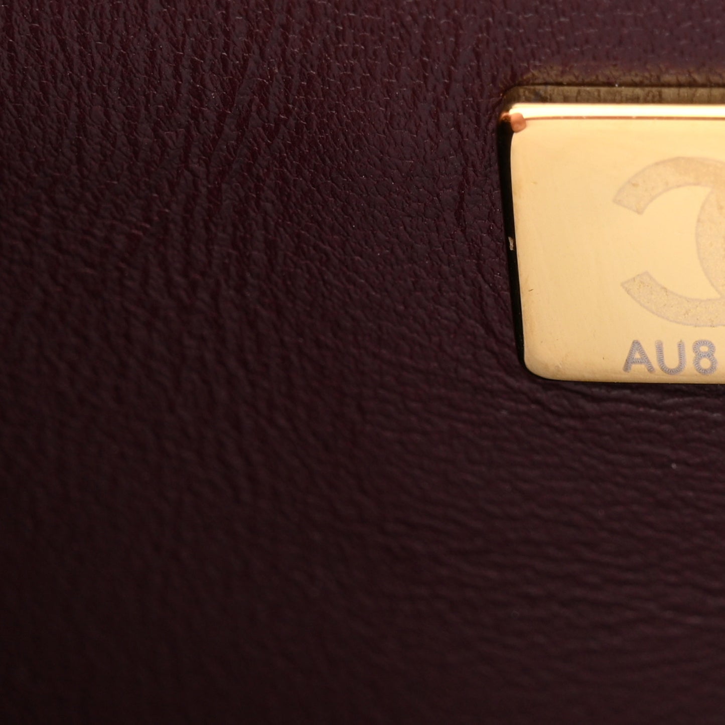 Lambskin Quilted Mini Rectangular Flap Burgundy