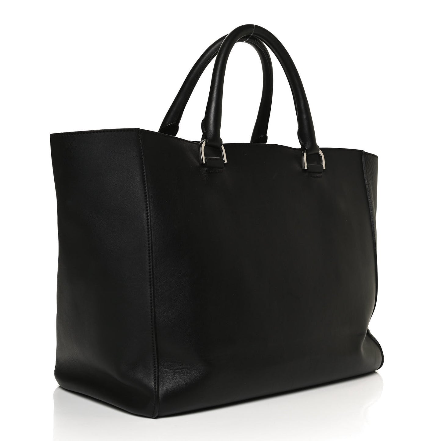 Silky Calf Medium Willow Tote Black