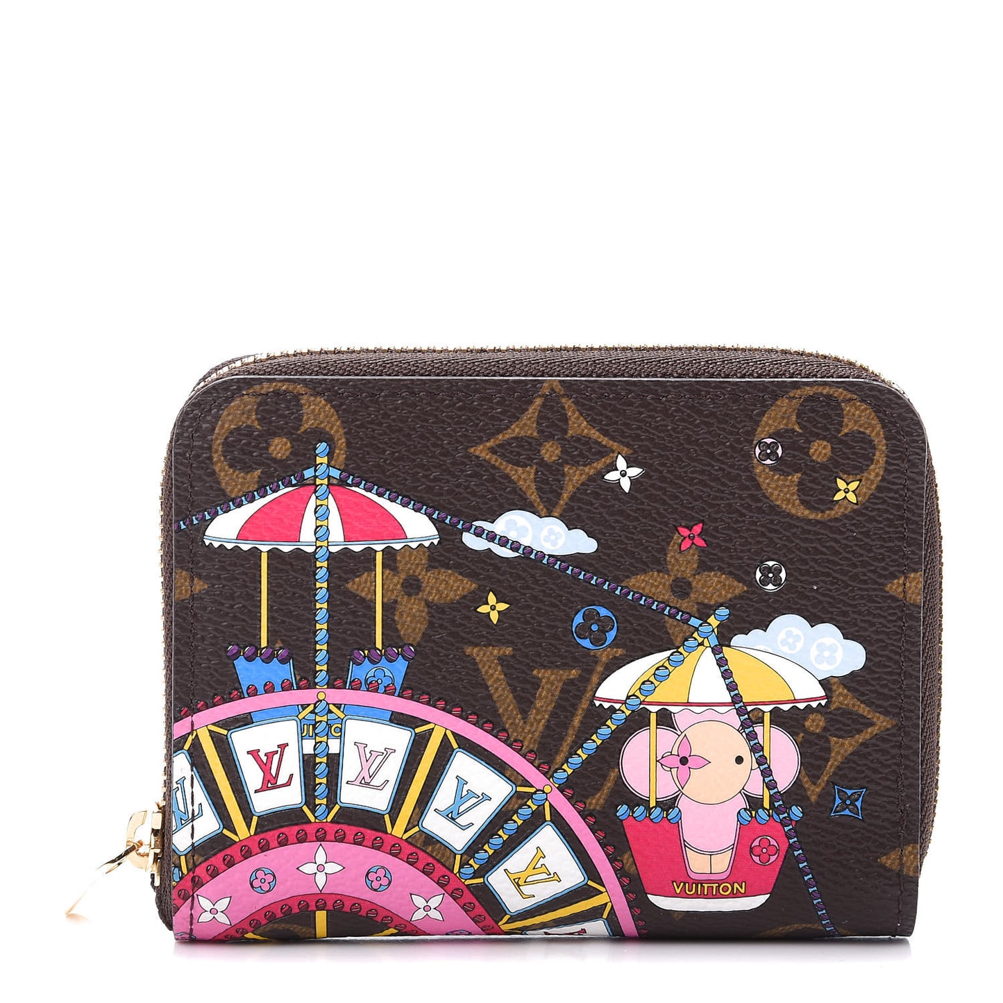 Monogram 2020 Christmas Animation Big Wheel Zippy Coin Purse Rose Ballerine