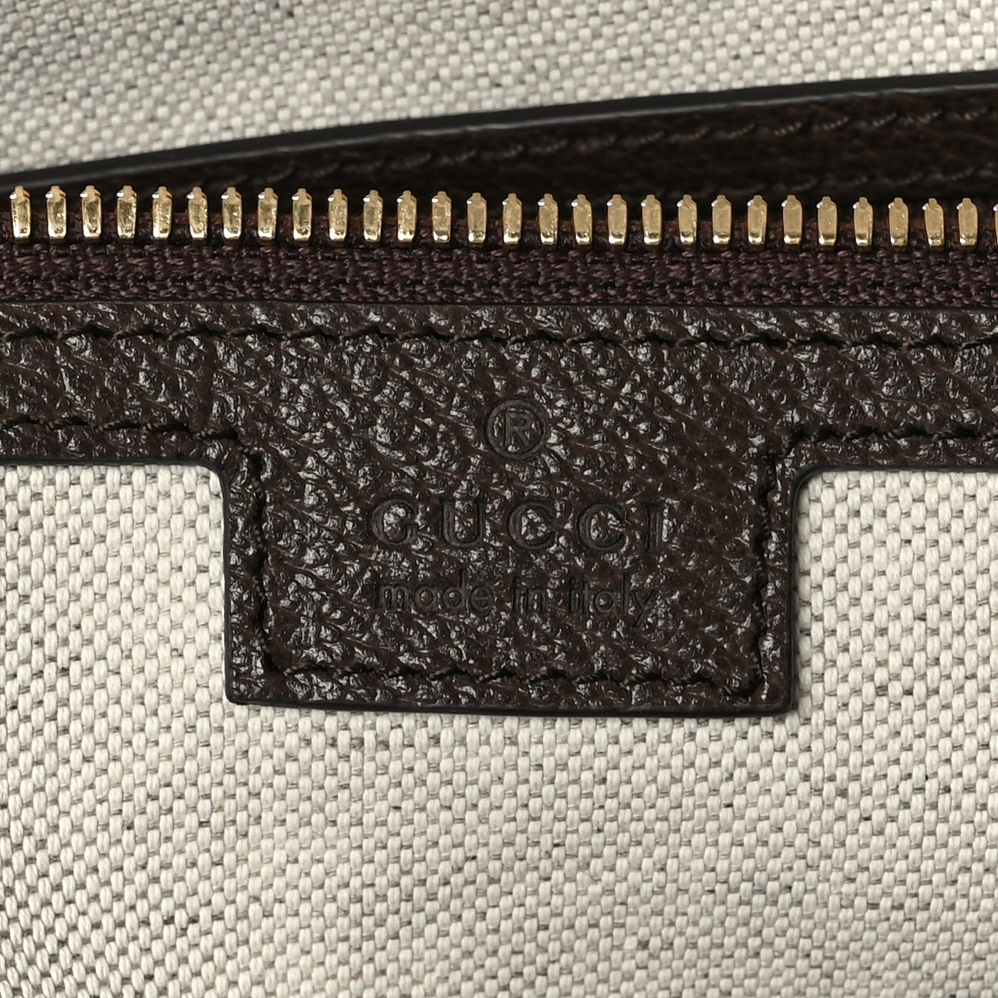 Monogram Jumbo GG Textured Dollar Calfskin Web Maxi Duffle Bag Camel Ebony