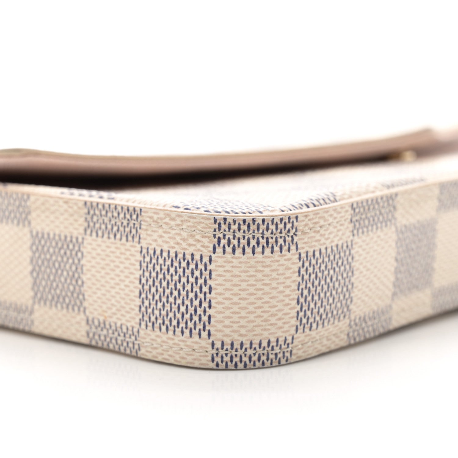 Louis Vuitton Damier Azur Pochette Felicie Chain Wallet Rose Ballerine 9 of 11