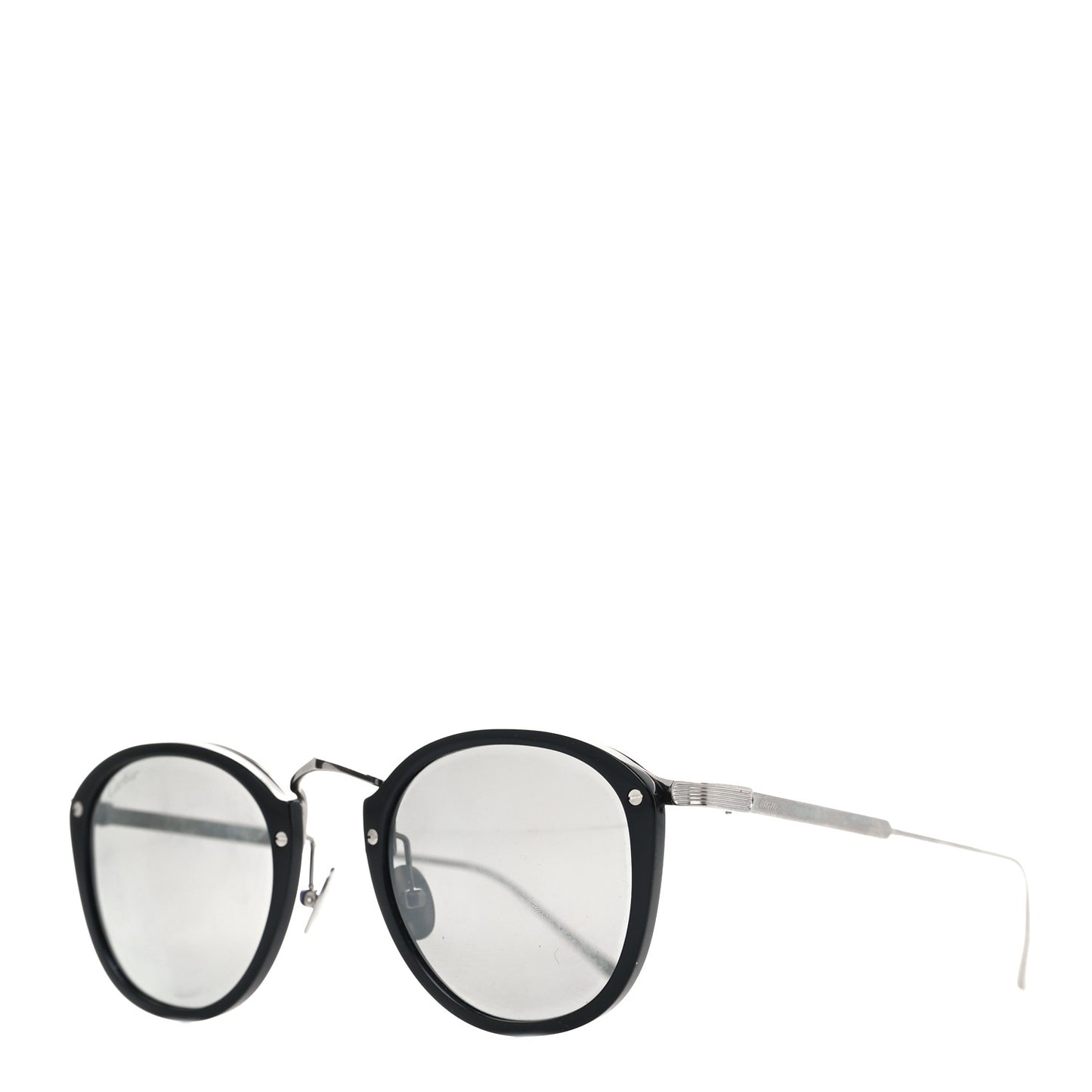 C De Cartier Sunglasses Silver Black