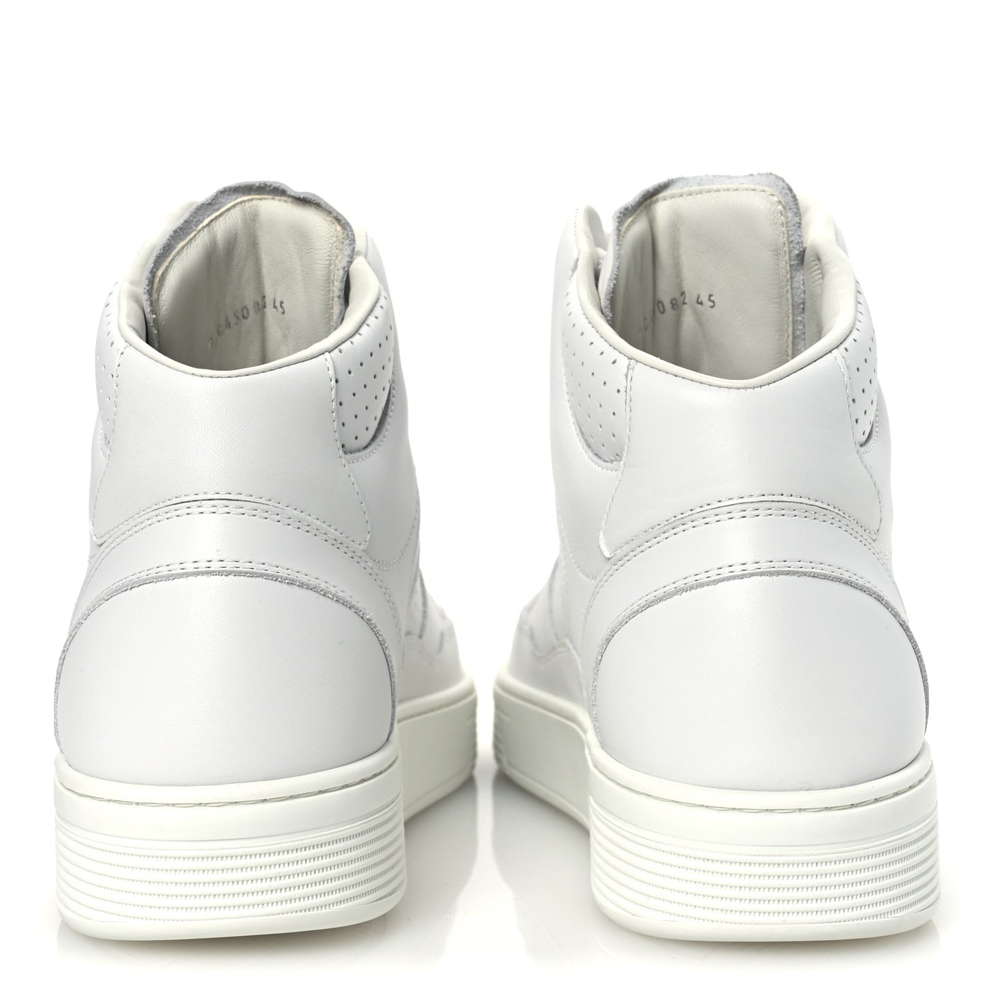 Calfskin CC High Top Sneaker 45 White