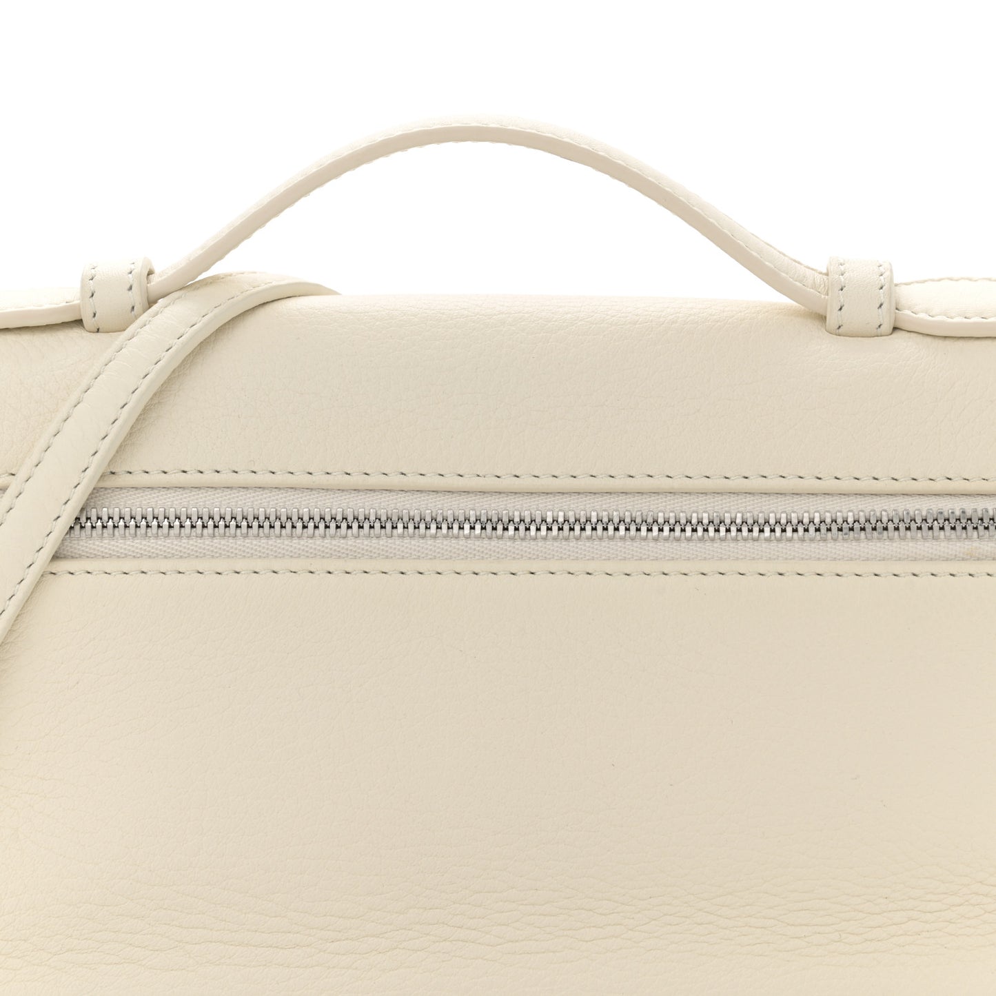 Grained Calfskin L19 Extra Pocket Pouch Whisper White