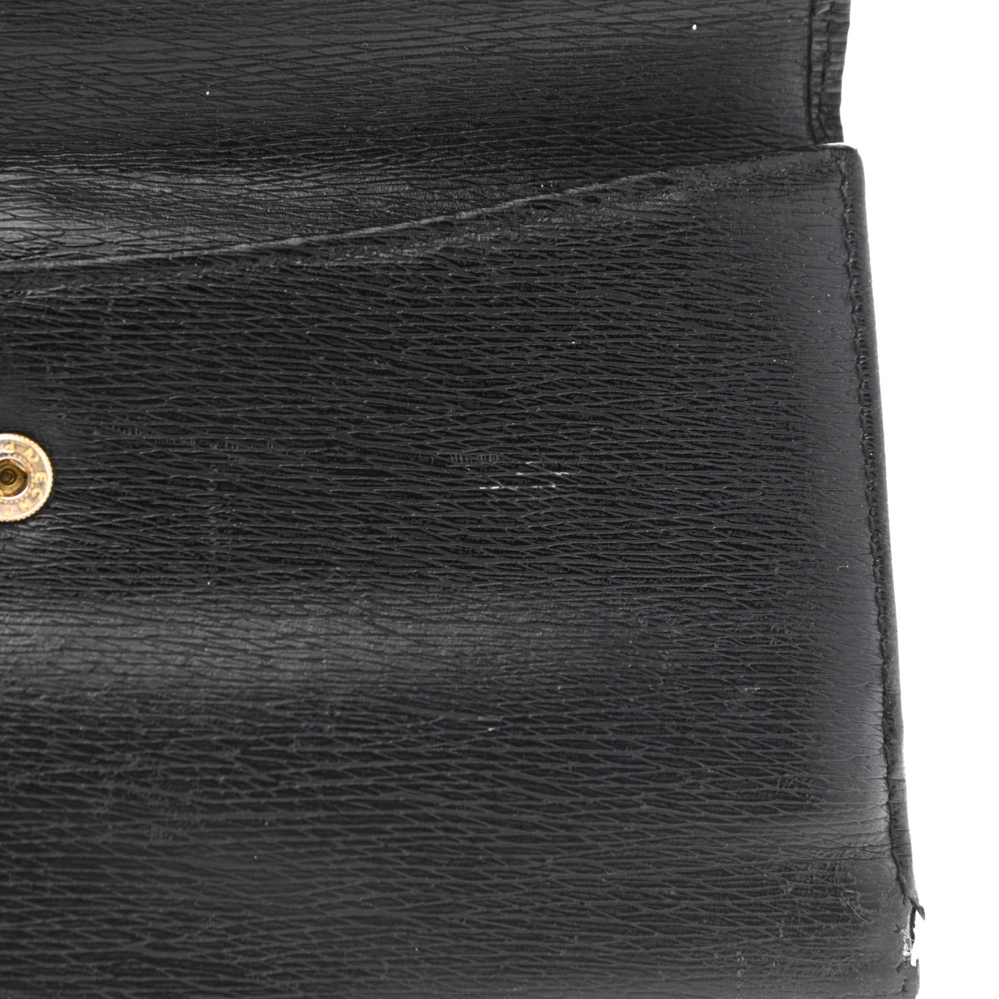 Calfskin Continental Bardot Wallet Black