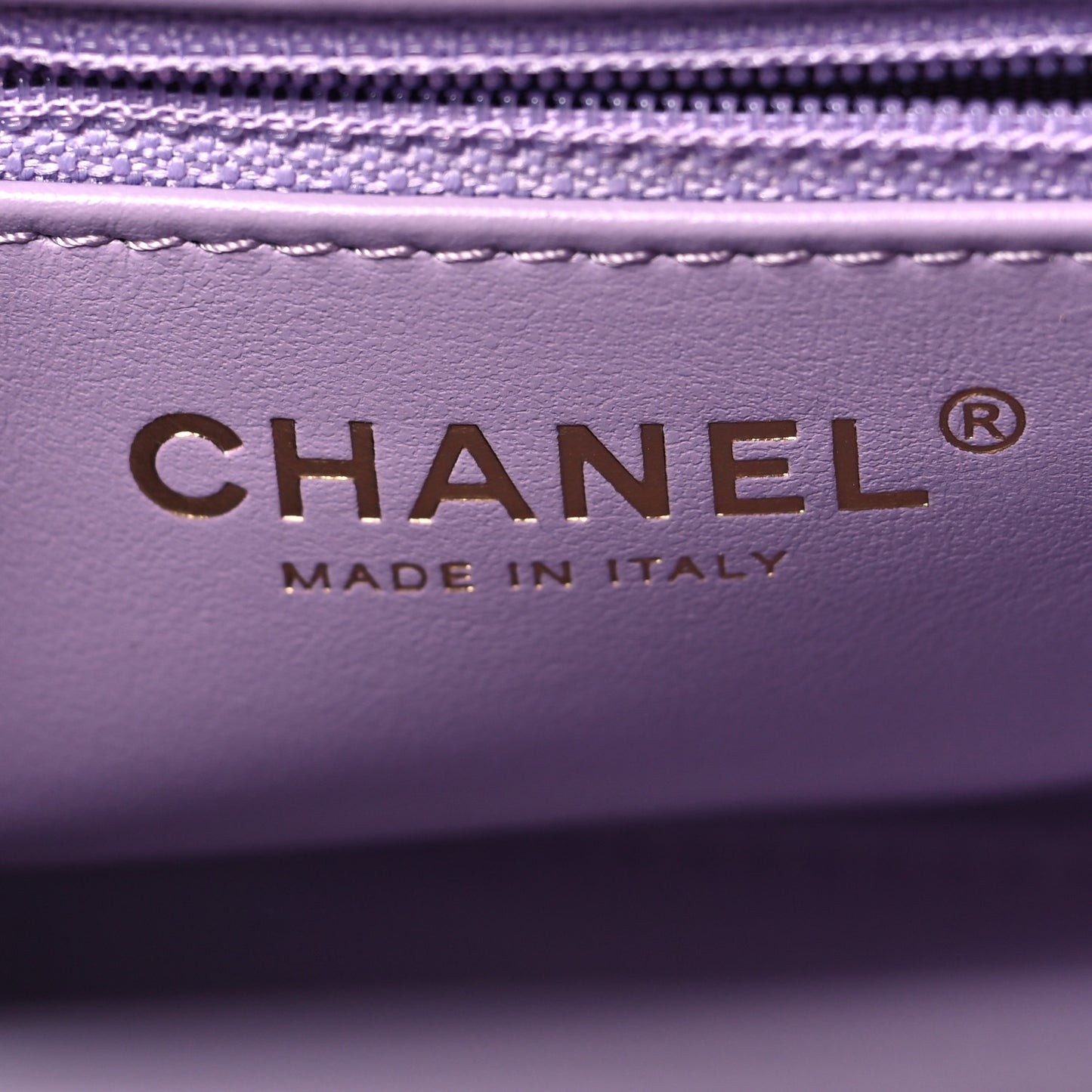 Shiny Aged Calfskin Quilted Nano Kelly Shopper Lilac