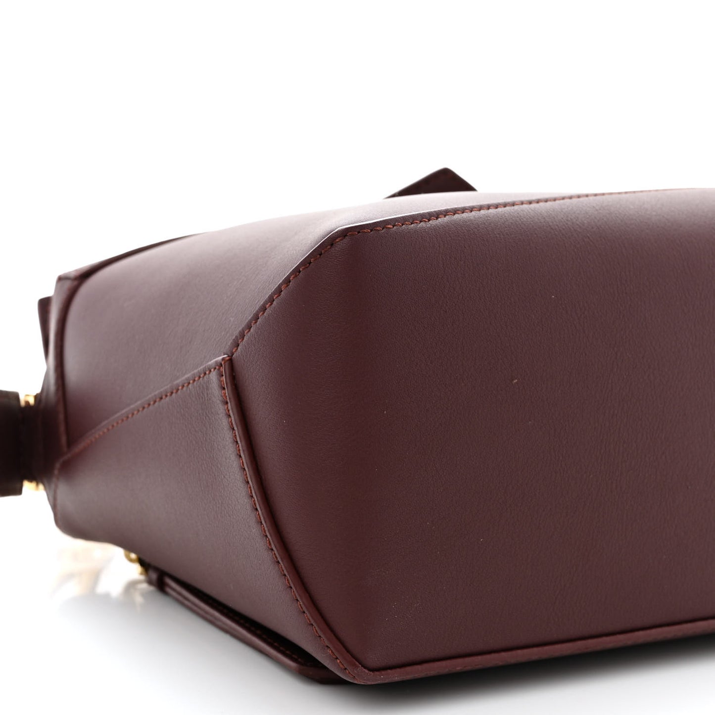 Soft Grained Calfskin Small Puzzle Edge Bag Dark Burgundy
