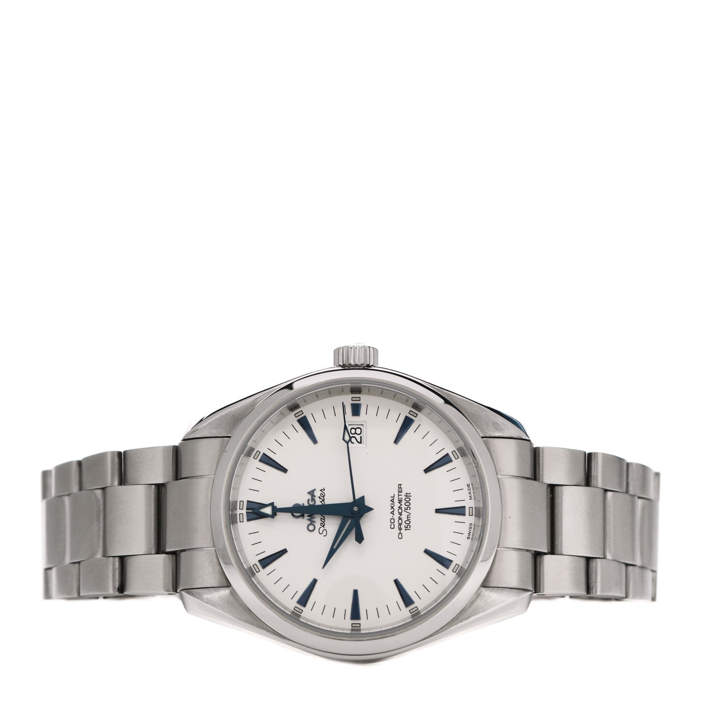 Stainless Steel 39mm Seamaster Aqua Terra Quartz Watch White 2503.33.00