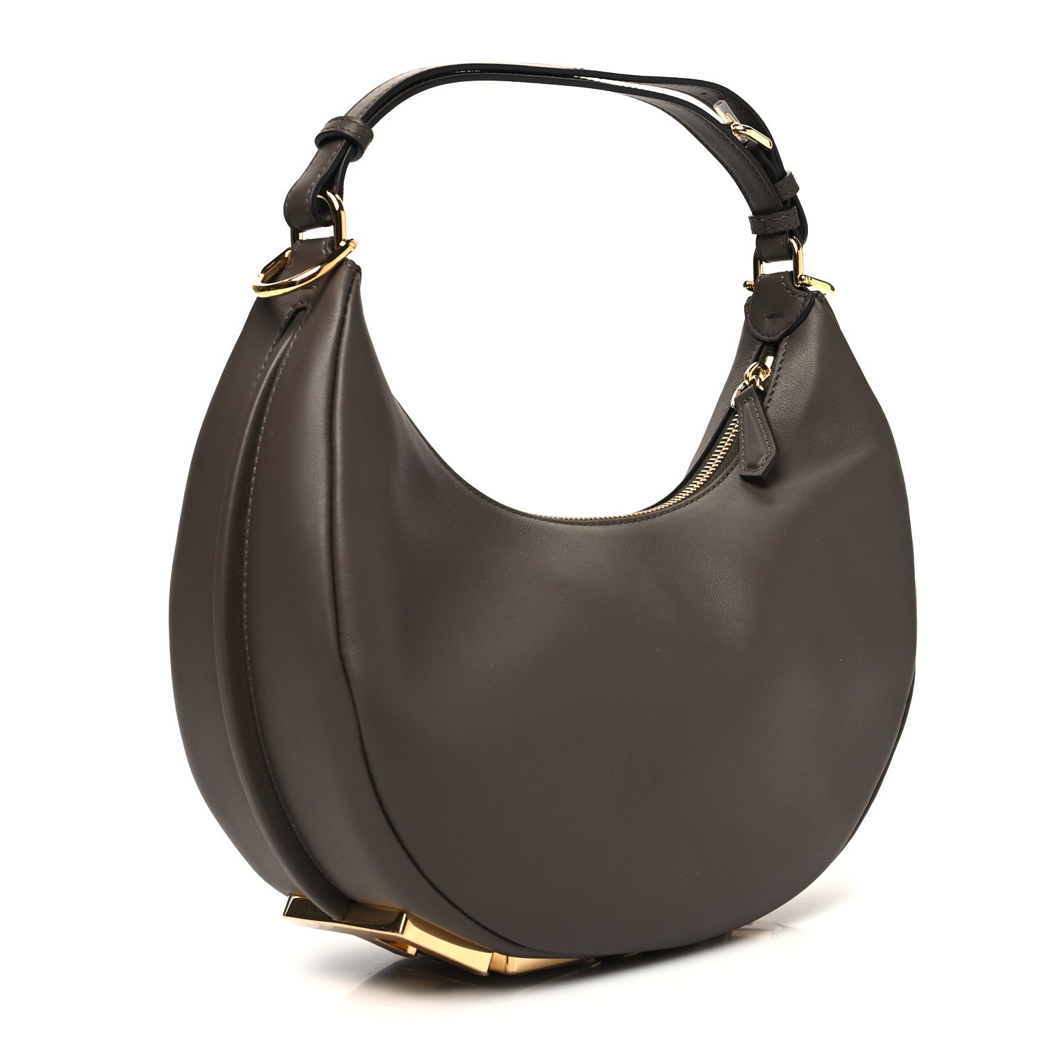 Fendi Vitello Grace Matte Small Fendigraphy Hobo Bag Dark Coffee 3 of 10