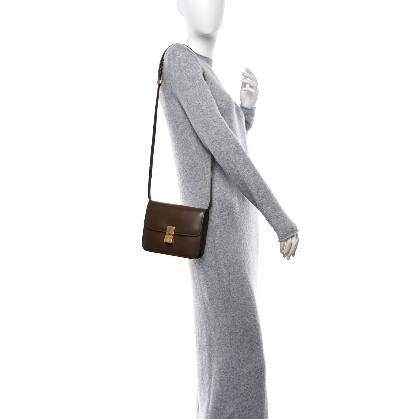 Box Calfskin Teen Classic Box Flap Bag Camel