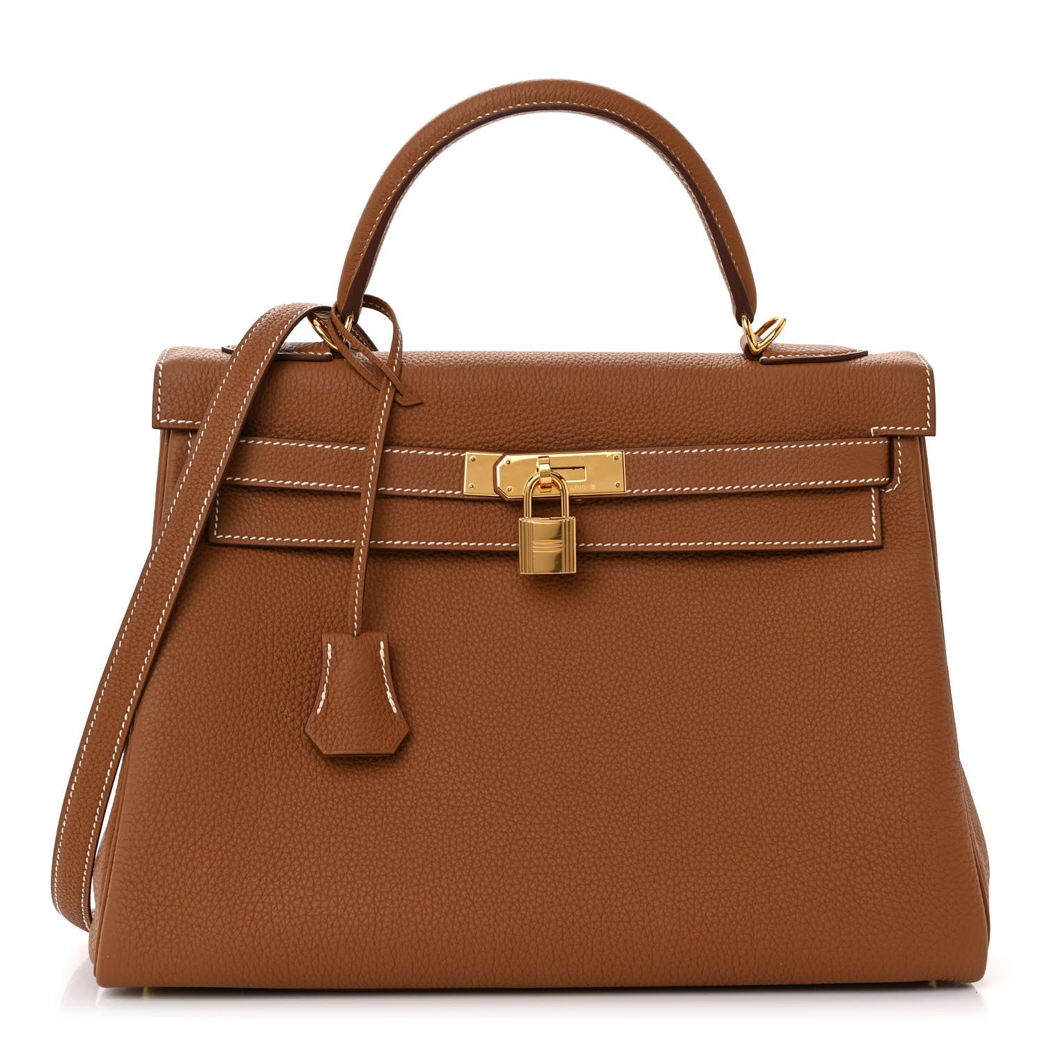 Hermes Togo Kelly Retourne 32 Gold 1 of 11