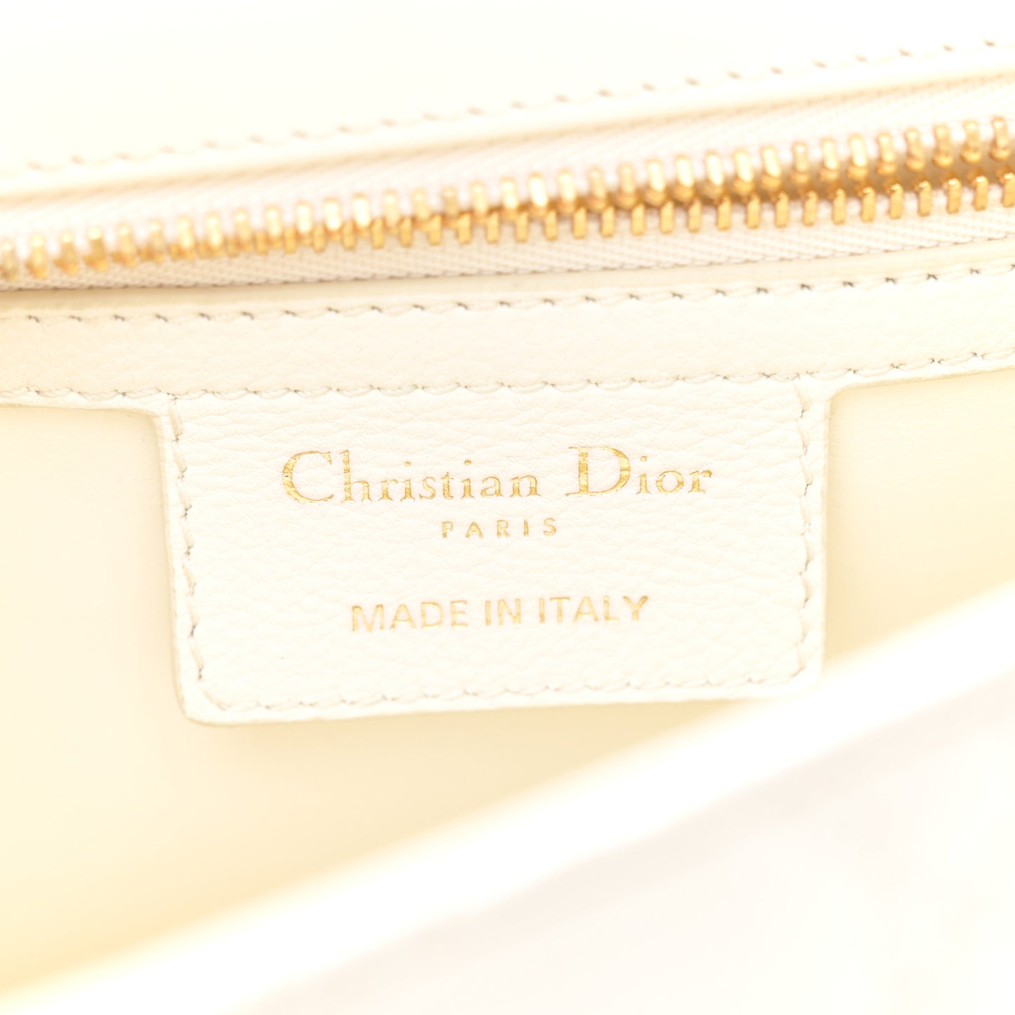 Supple Calfskin Cannage Medium Caro Bag Ivory
