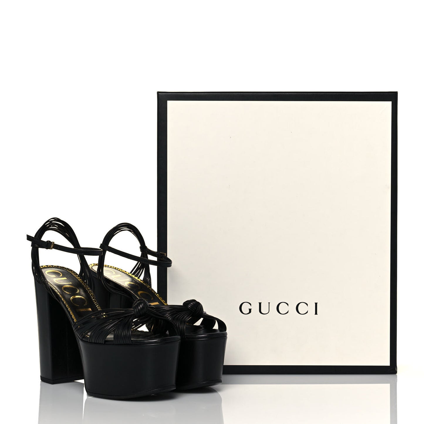 Malaga Kid Crawford Knotted Strap Platform Sandals 39 Black
