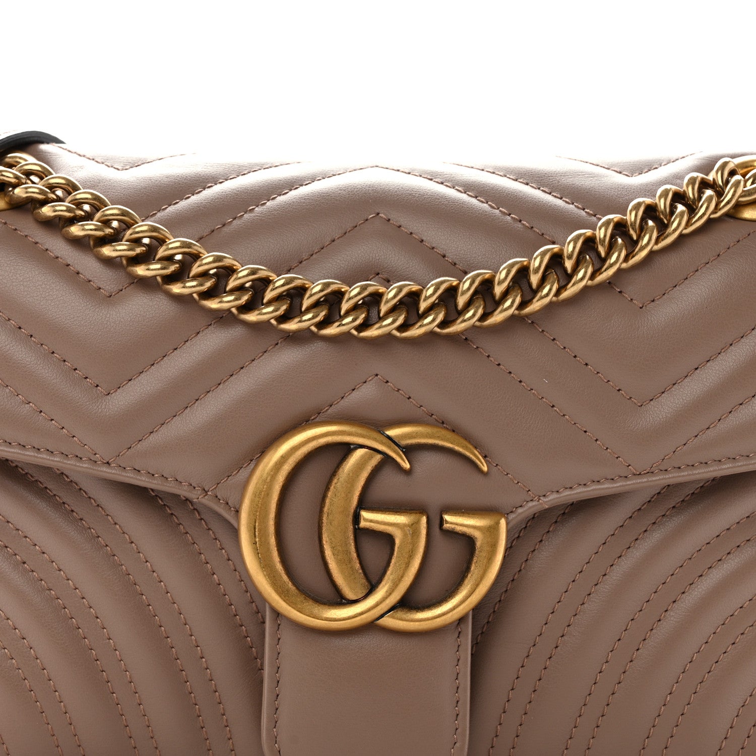 Gucci Calfskin Matelasse Small GG Marmont Shoulder Bag Porcelain Rose 8 of 11