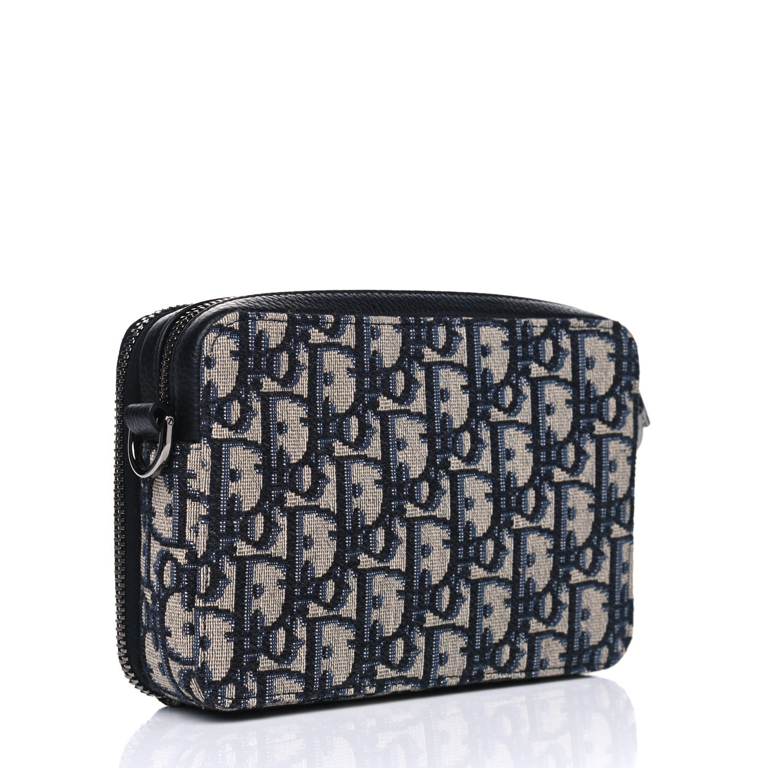 Christian Dior Oblique Pouch Navy Blue 2 of 4