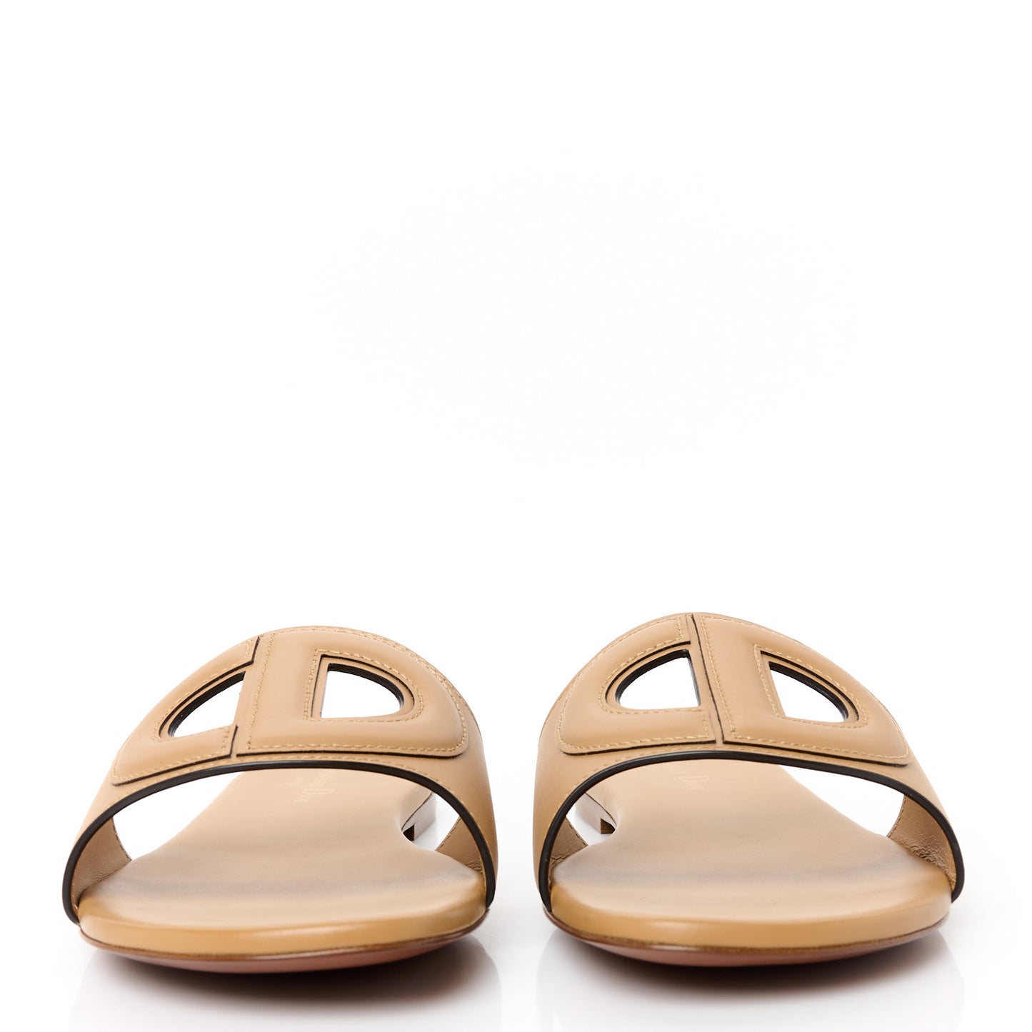 Calfskin D-Club Mule Sandal 40 Natural