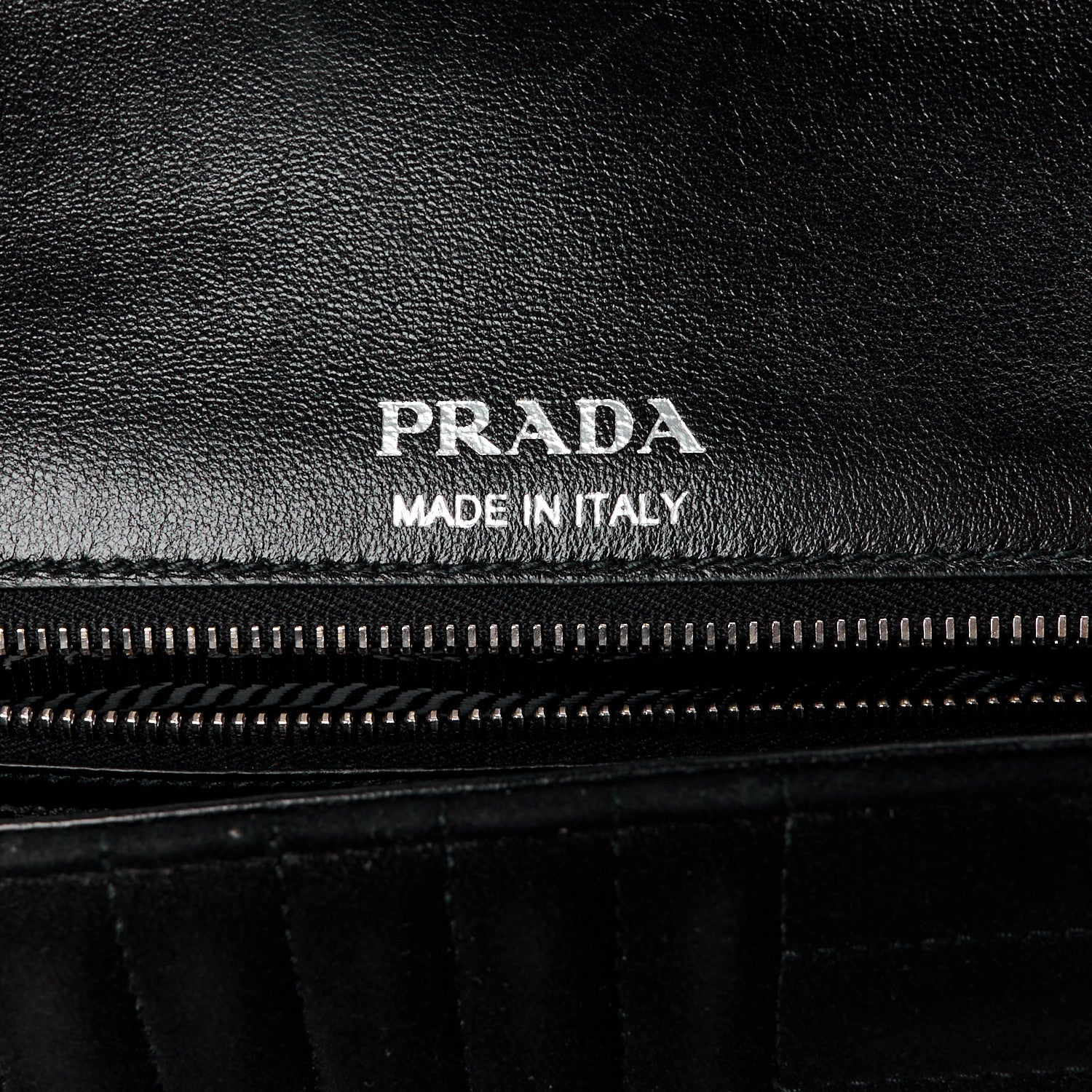 Prada Camoscio Impunture Diagramme Medium Chain Flap Shoulder Bag Black 7 of 12