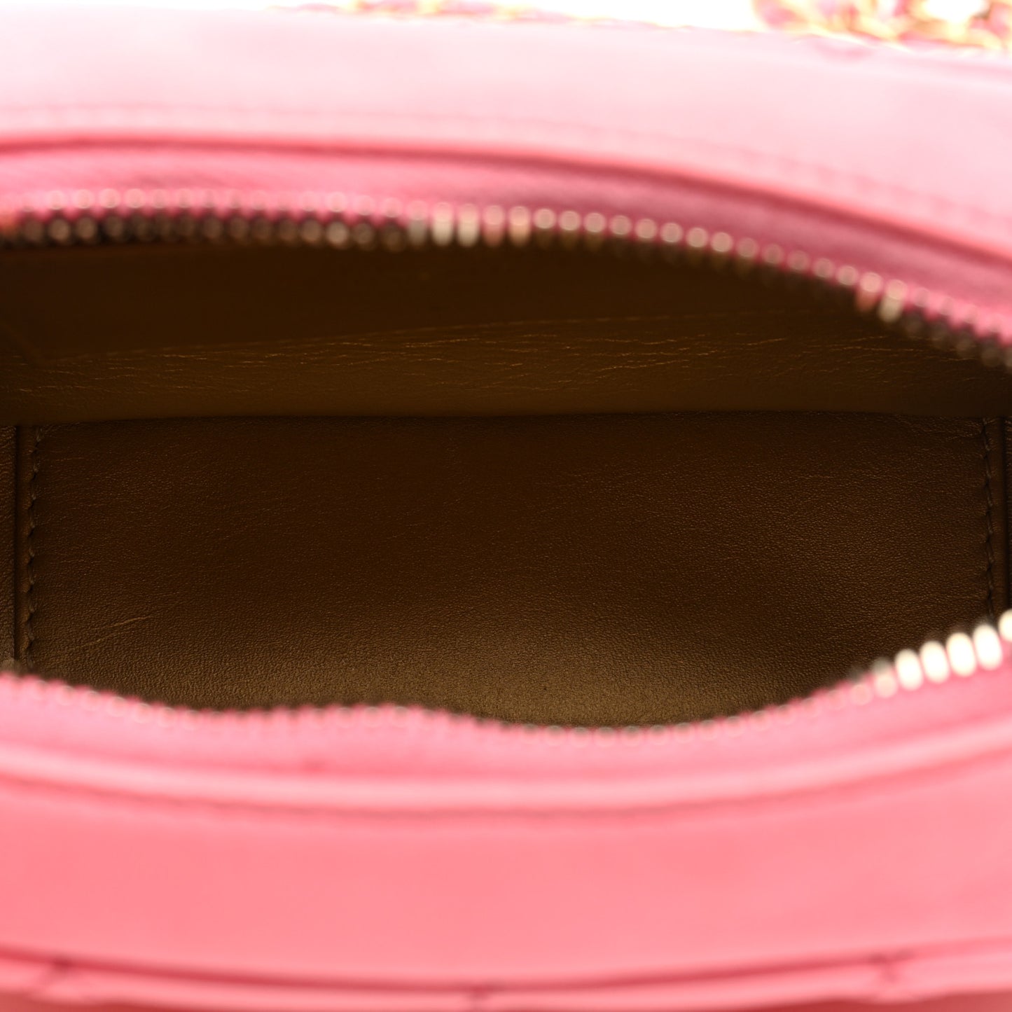 Lambskin Quilted CC Pearl Crush Camera Case Pink